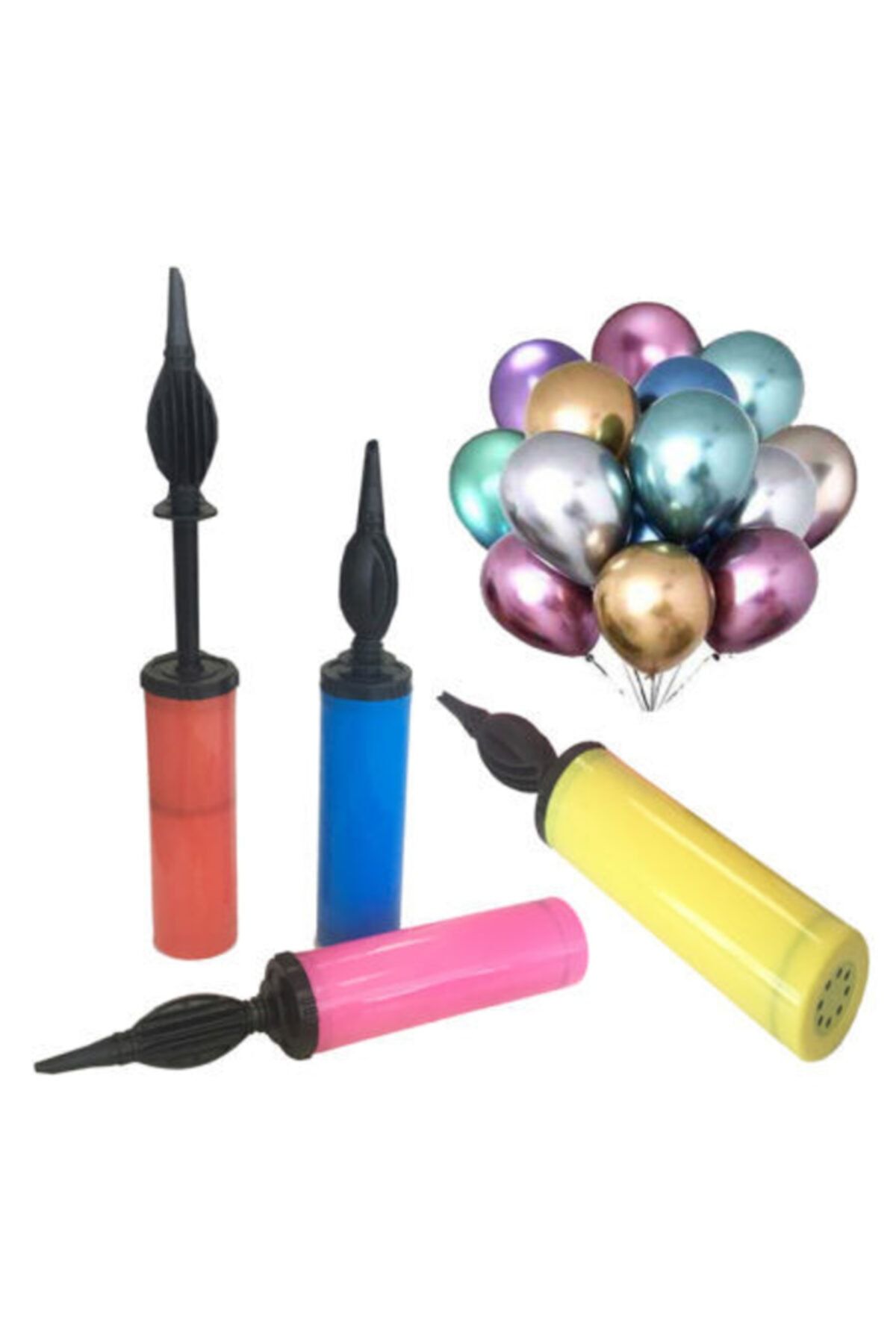 BalonEvi Manuel Karışık Renkli Balon Pompası