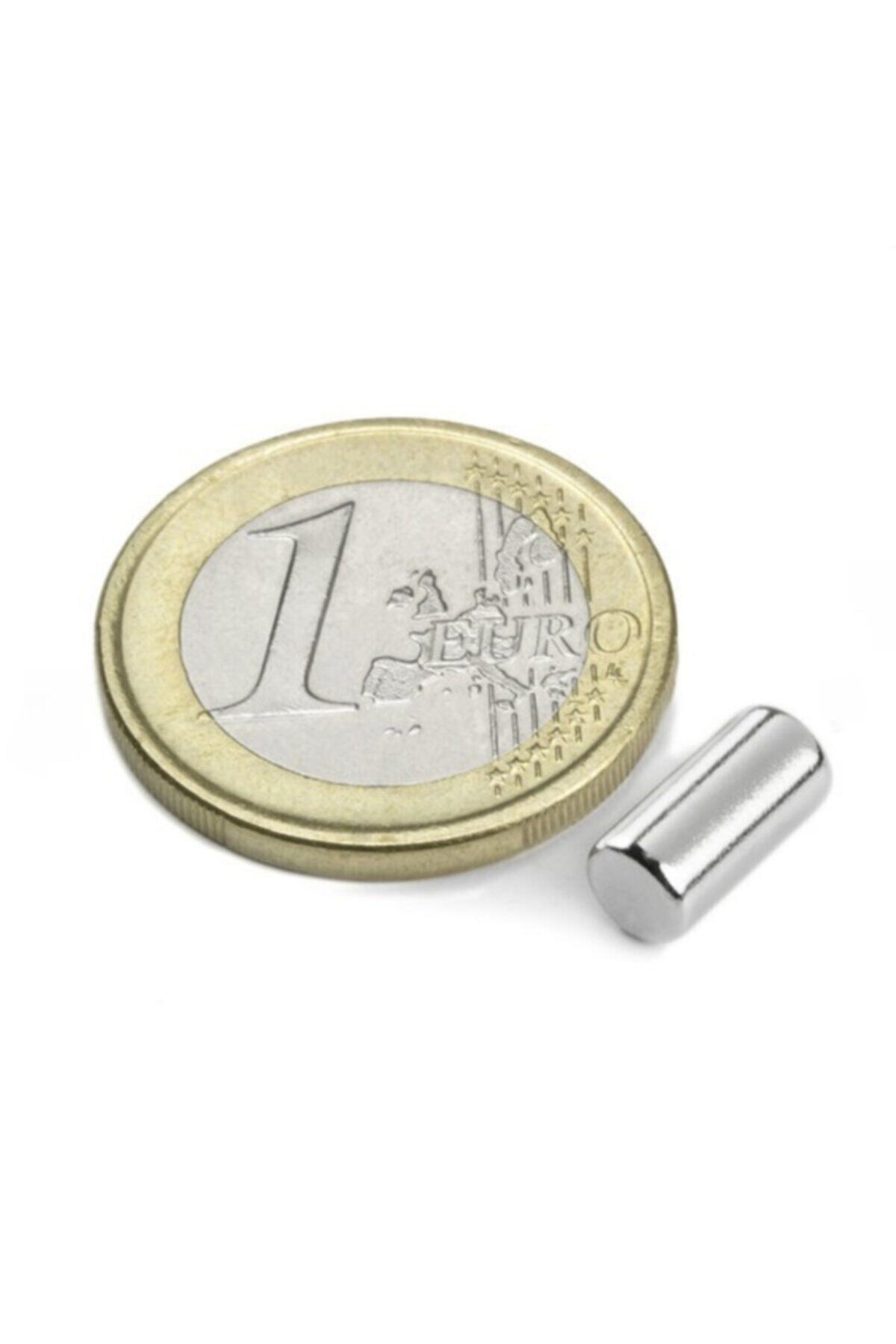 Dünya Magnet 10 Adet 5mm X 10mm Silindir Güçlü Neodyum Mıknatıs