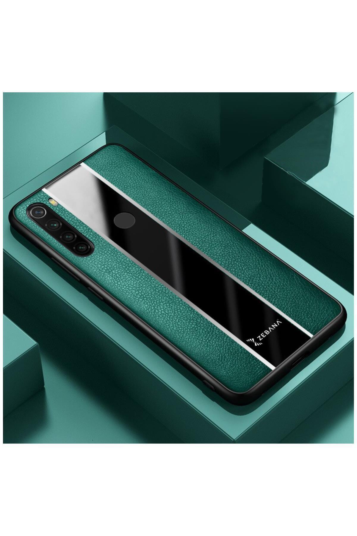 Dara Aksesuar Xiaomi Redmi Note 8 Uyumlu Yeşil Deri Telefon Kılıfı