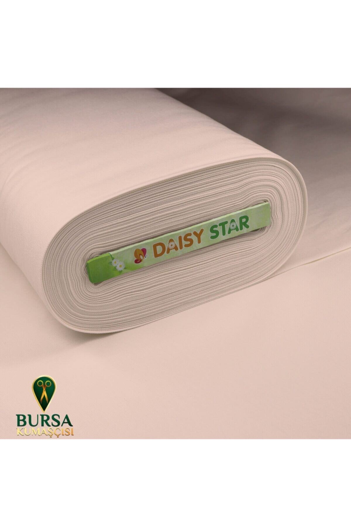 Bursa Kumaşçısı Duck Keten Kumaş Düz Renkler Koyu Krem