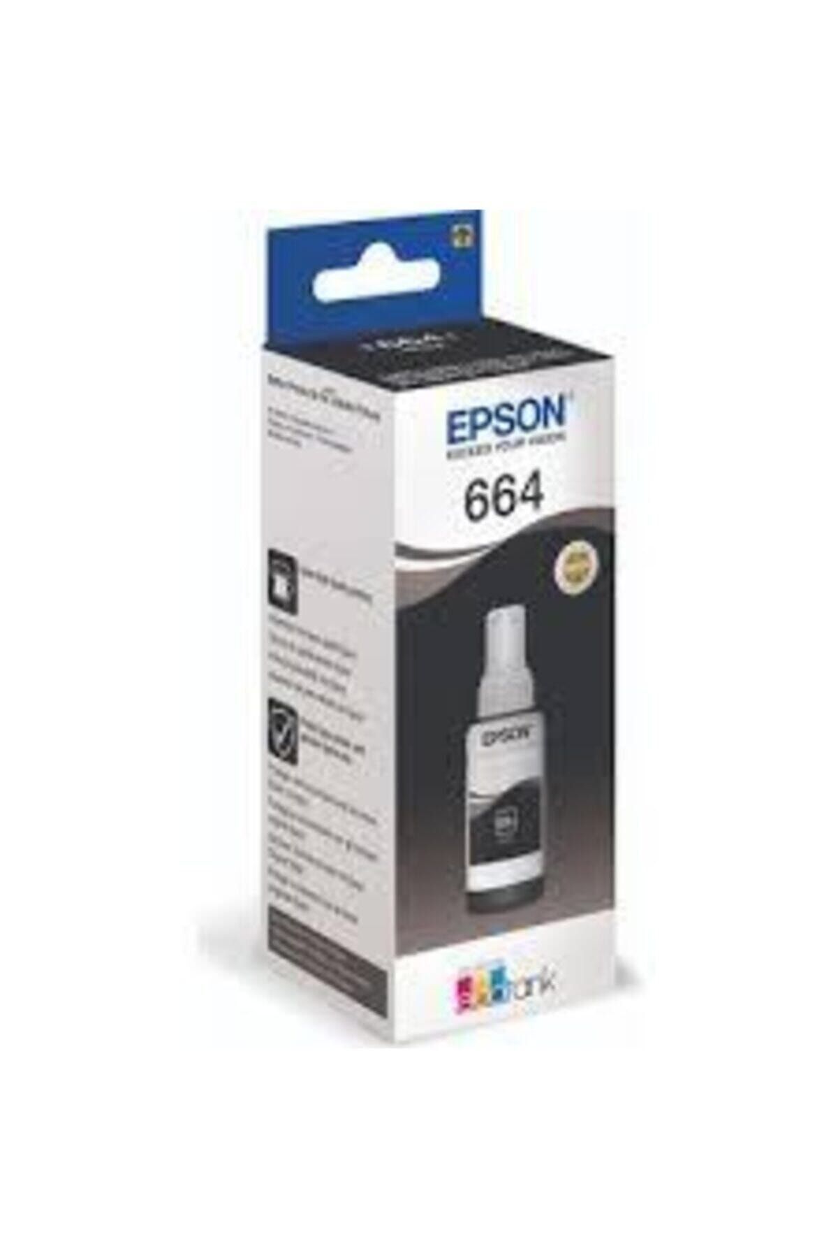 EPSON T664 Siyah Mürekkep Orjinal 2 Adet