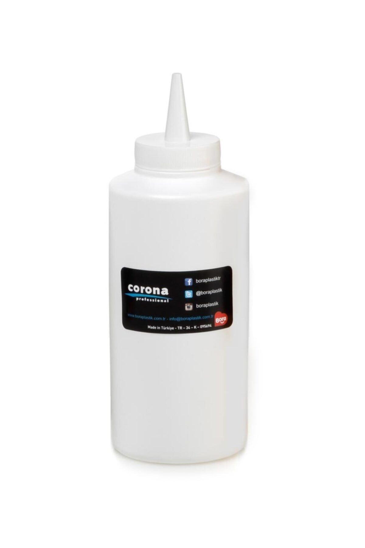 Bora Plastik Ketçap Mayonez Şişe Kapaklı 420 Ml Bo2101 Beyaz