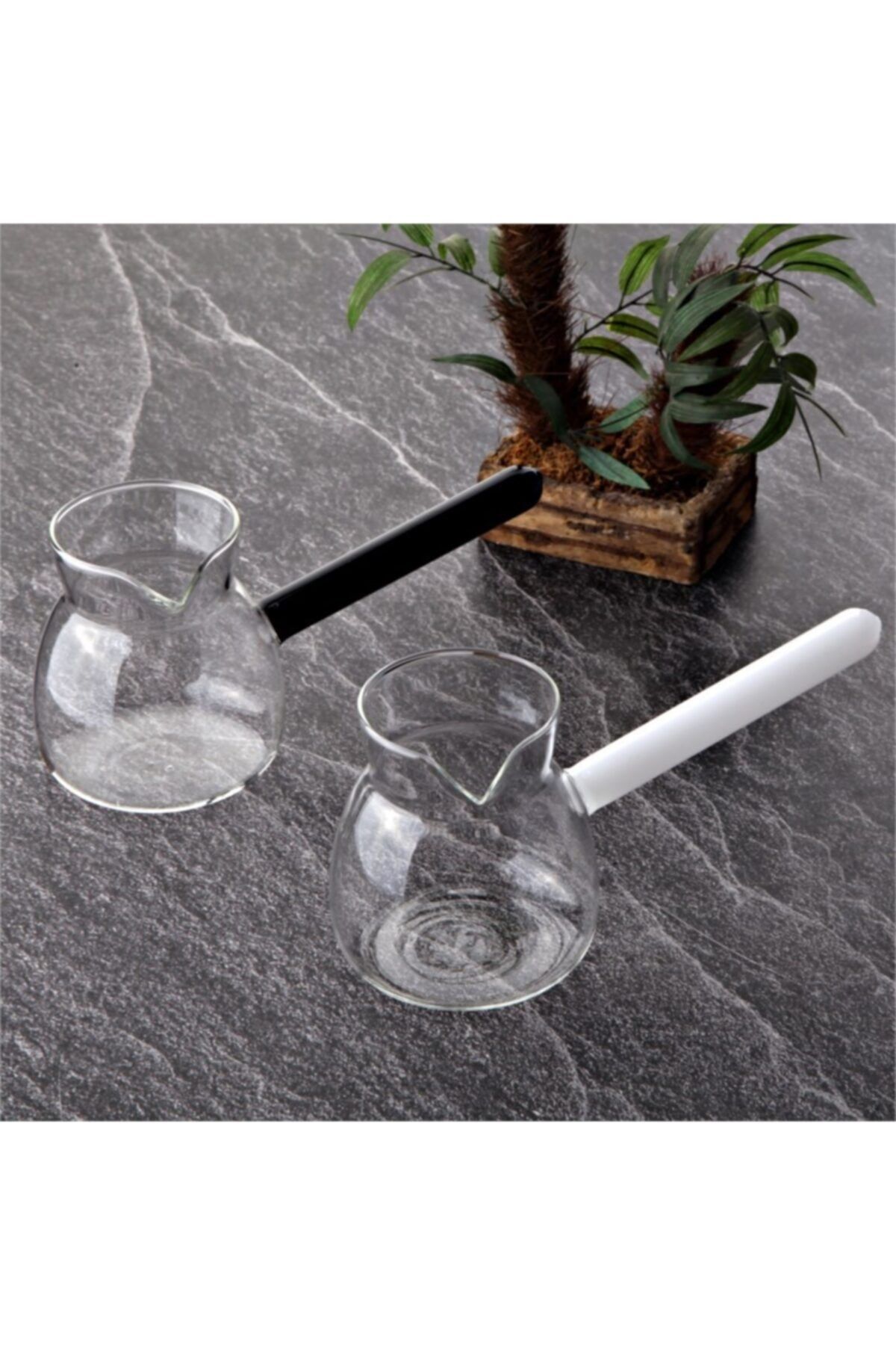 Tohana Cam Cezve Siyah Sap 400ml