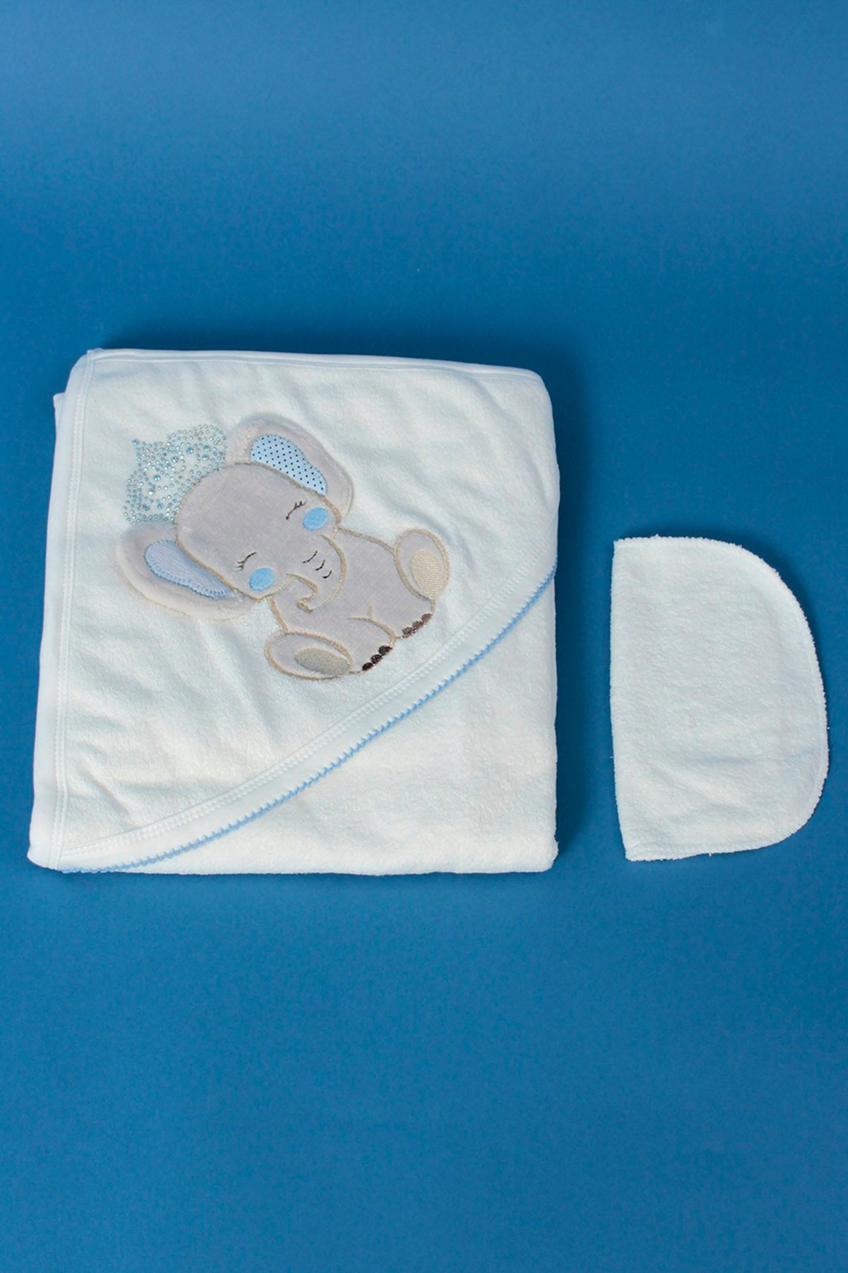 baby line Fil Detaylı Silgi Havlu (mavi)