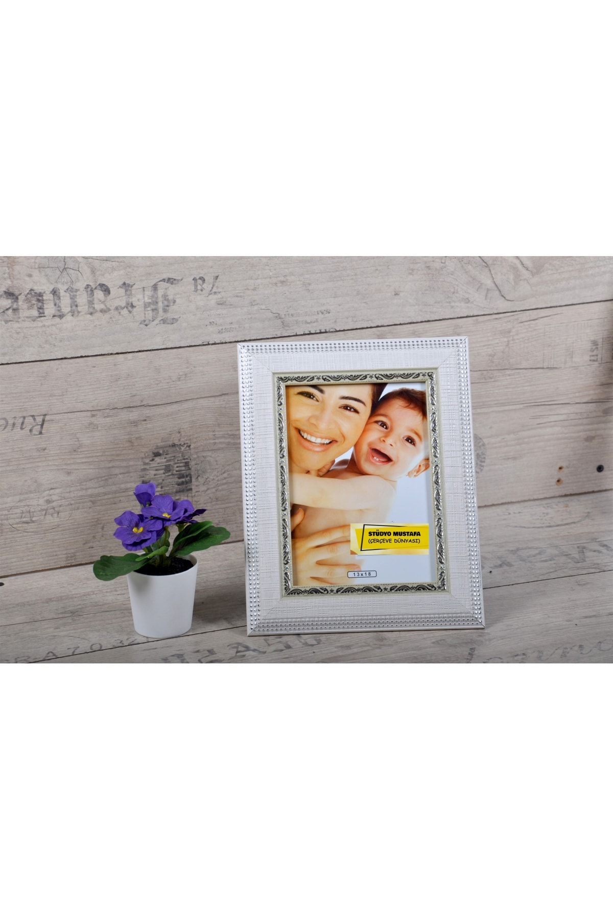 stüdyo mustafa Boncuklu Krem 13x18 Fotoğraf Albüm Çerçevesi