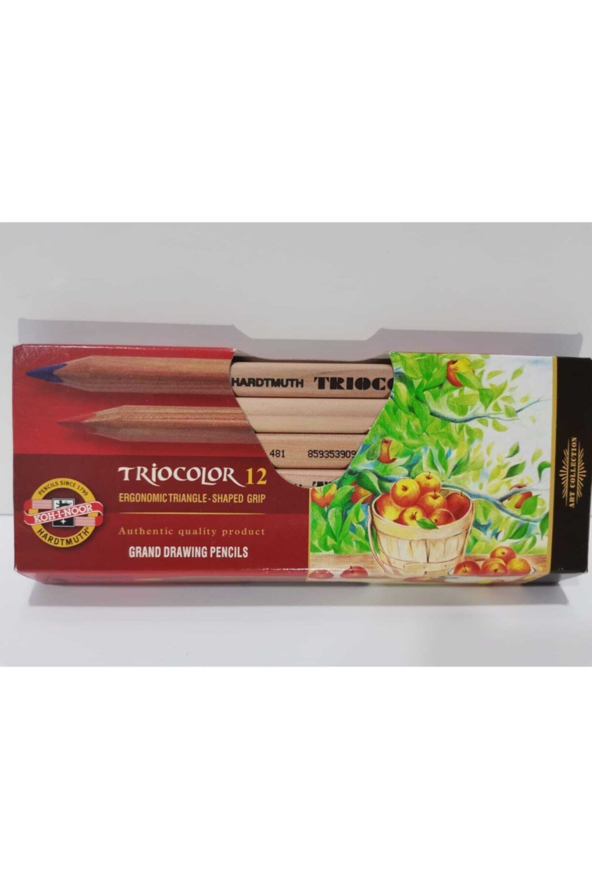 Kohi Noor Tricolor 12 Renk Üçgen Jumbo Kuru Boya