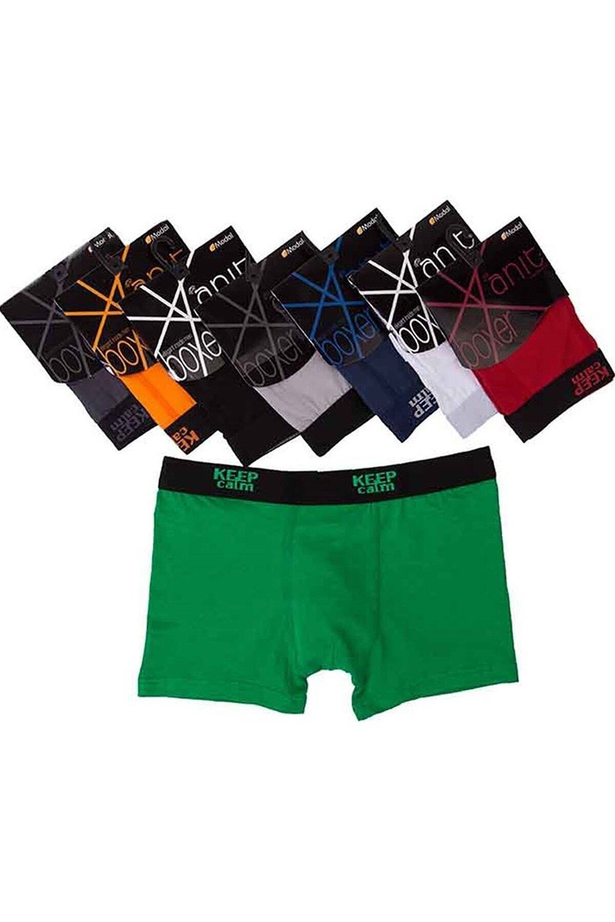 Anıt 4'lü Paket Modal Boxer Mnt Iç Giyim Karışık Renk