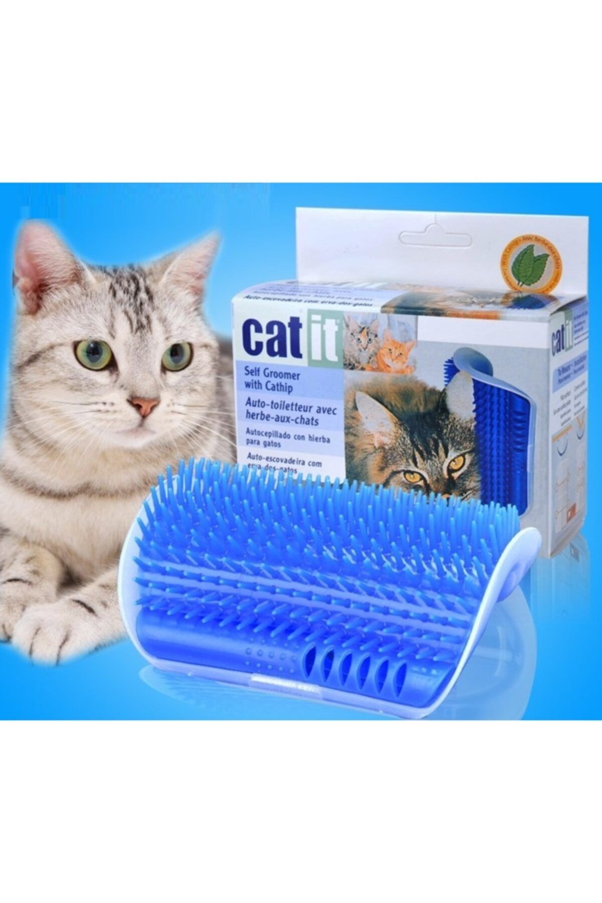 Dms Catit Kedi Kaşınma Aparatı Mavi
