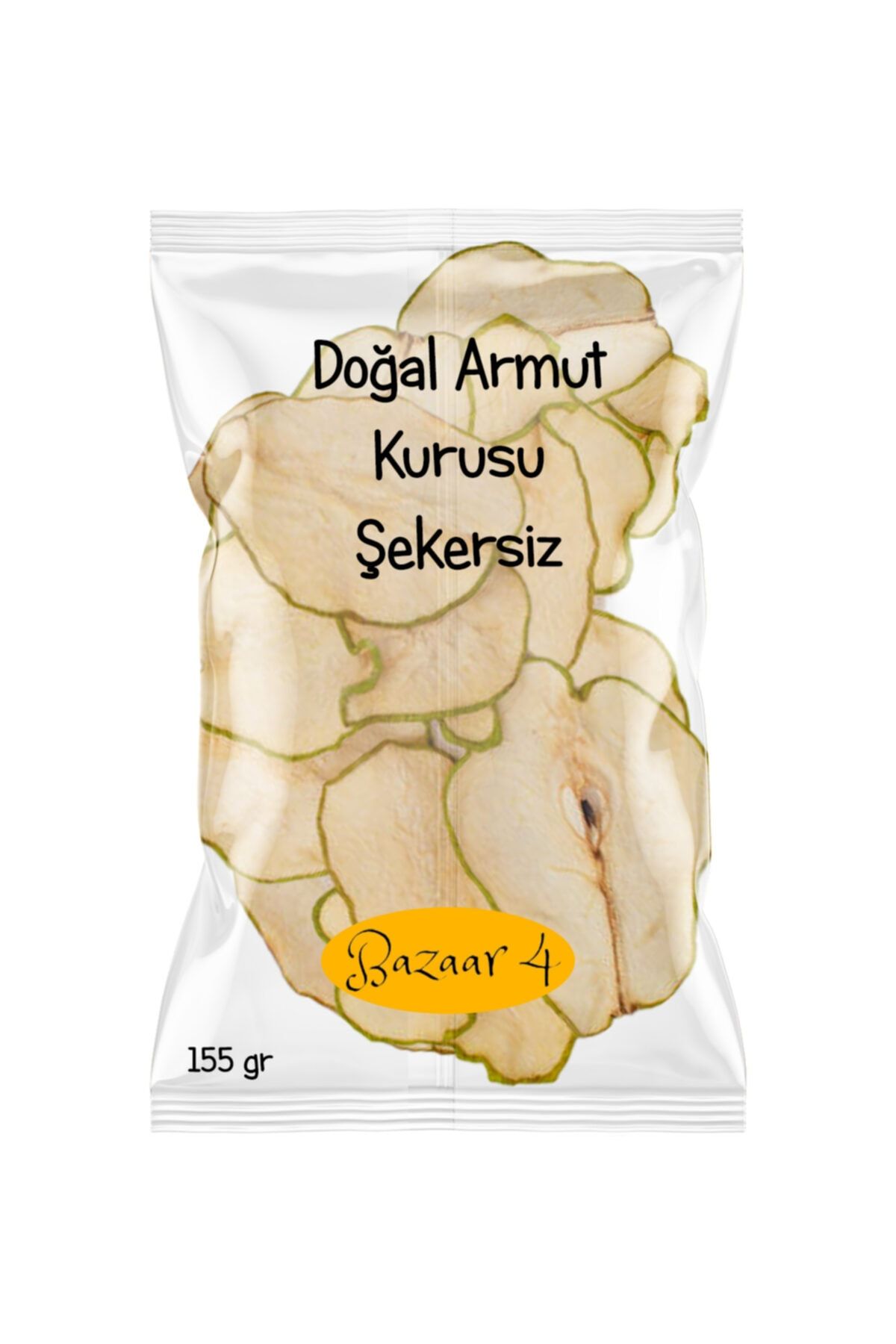 BAZAAR 4 Armut Kurusu Dilimleri 155 Gr 1.kalite Şeker Ilavesiz