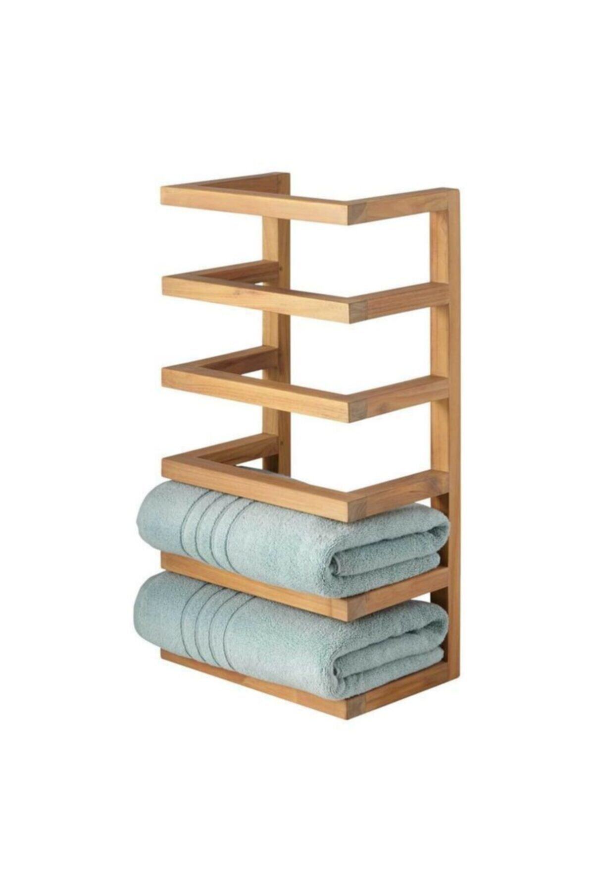 ZURI CONCEPT İskandinav Ahşap Masif Banyo Düzenleyici Raf