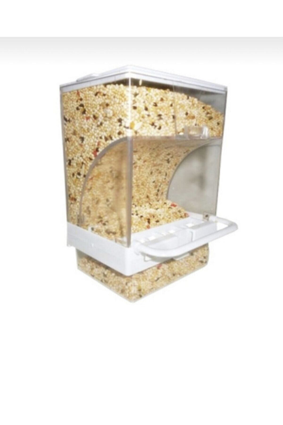 TPet Beyaz Taban Hazneli Akıllı Kuş Yemliği