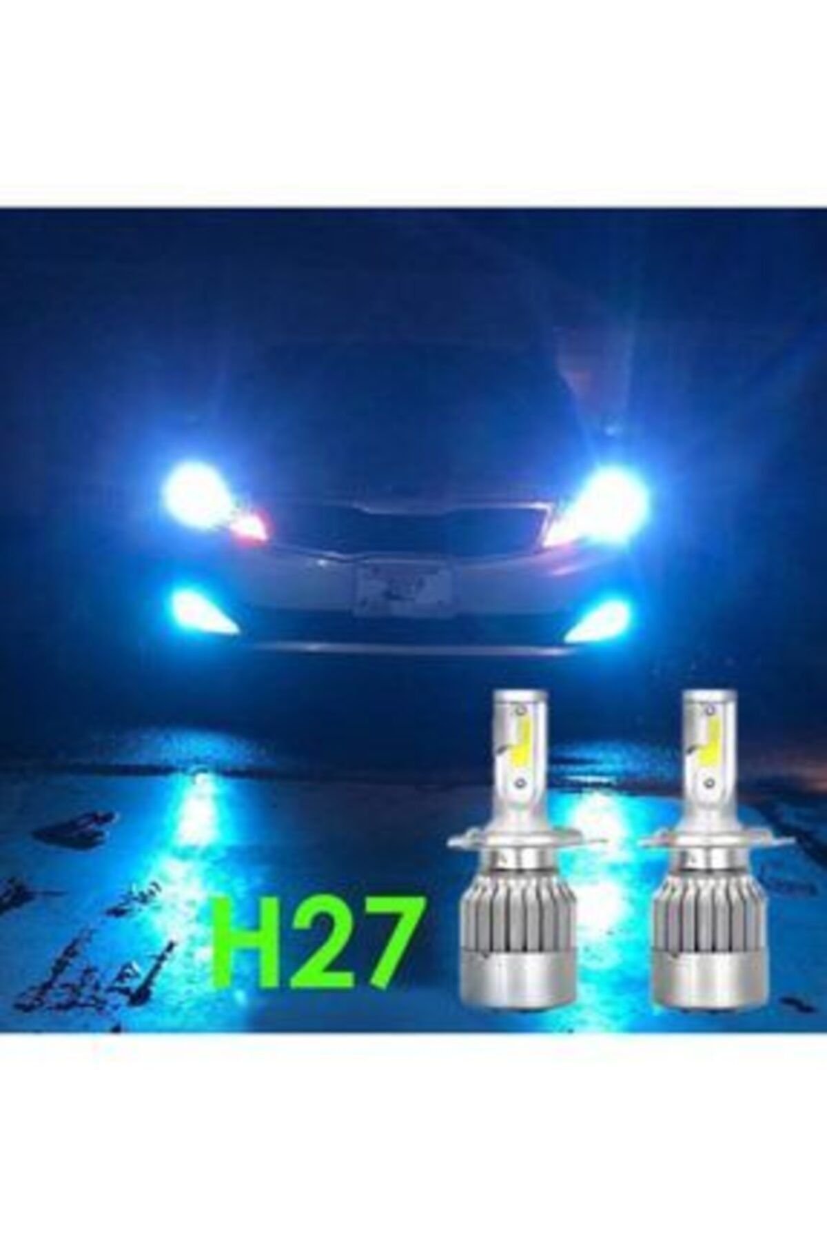 SÜPERNOVA H27 Şimşek Etkili Fanlı Soğutmalı Buz Mavisi Led Xenon