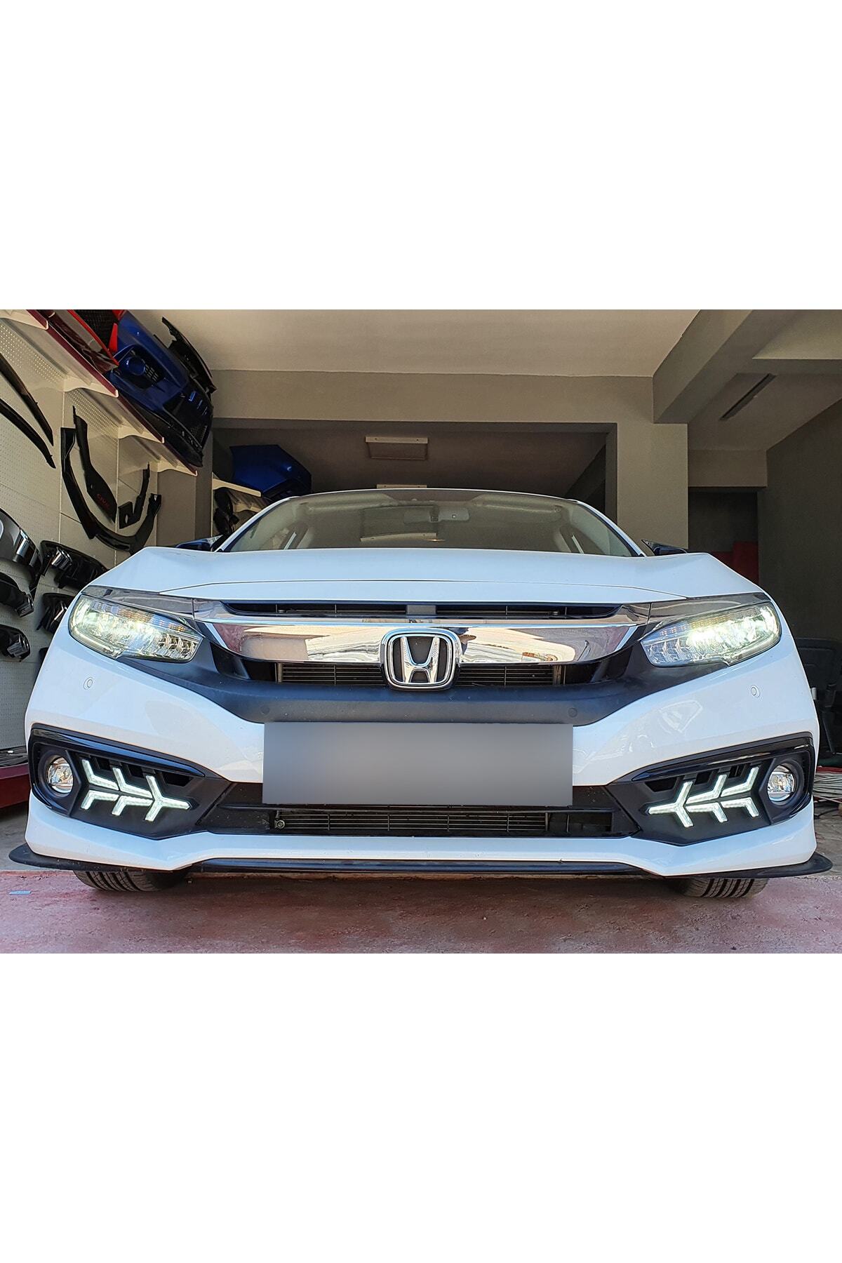 Honda Civic Fc5 Ön Sis Ledi-makyajlı Kasa - Uçak Dizayn (2019+)