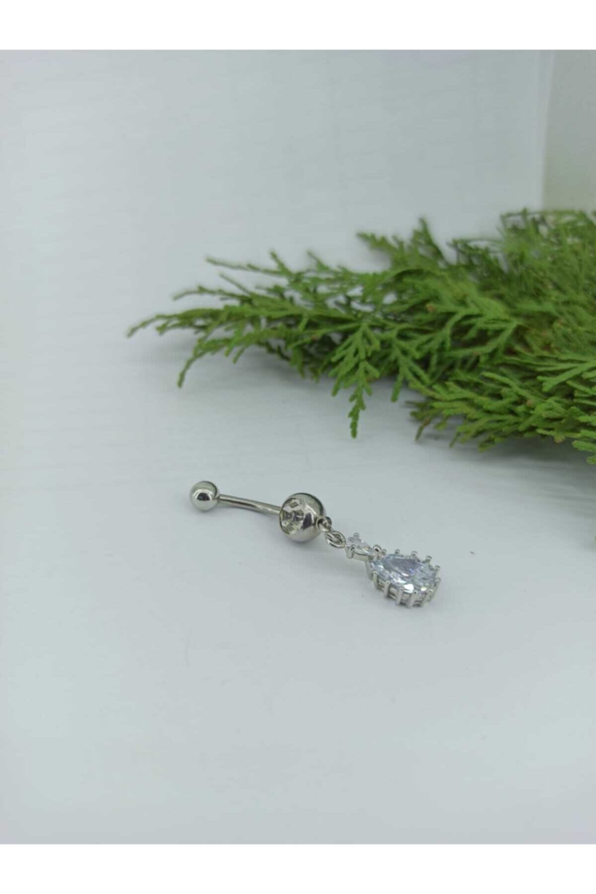 Simge Gümüş Cerrahi Çelik Göbek Piercing