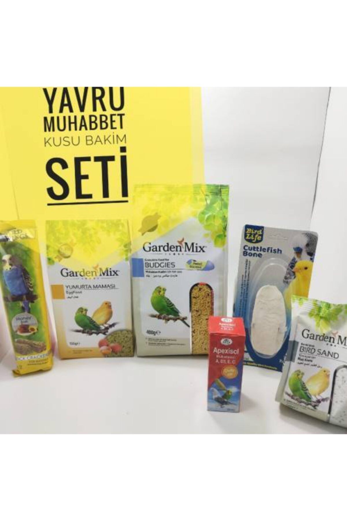 Ozzy Yavru Muhabbet Kuşu Için Kabuksuz Yem, Yumurta Maması, Kalamar, Kraker,vitamin, Kuş Kumu