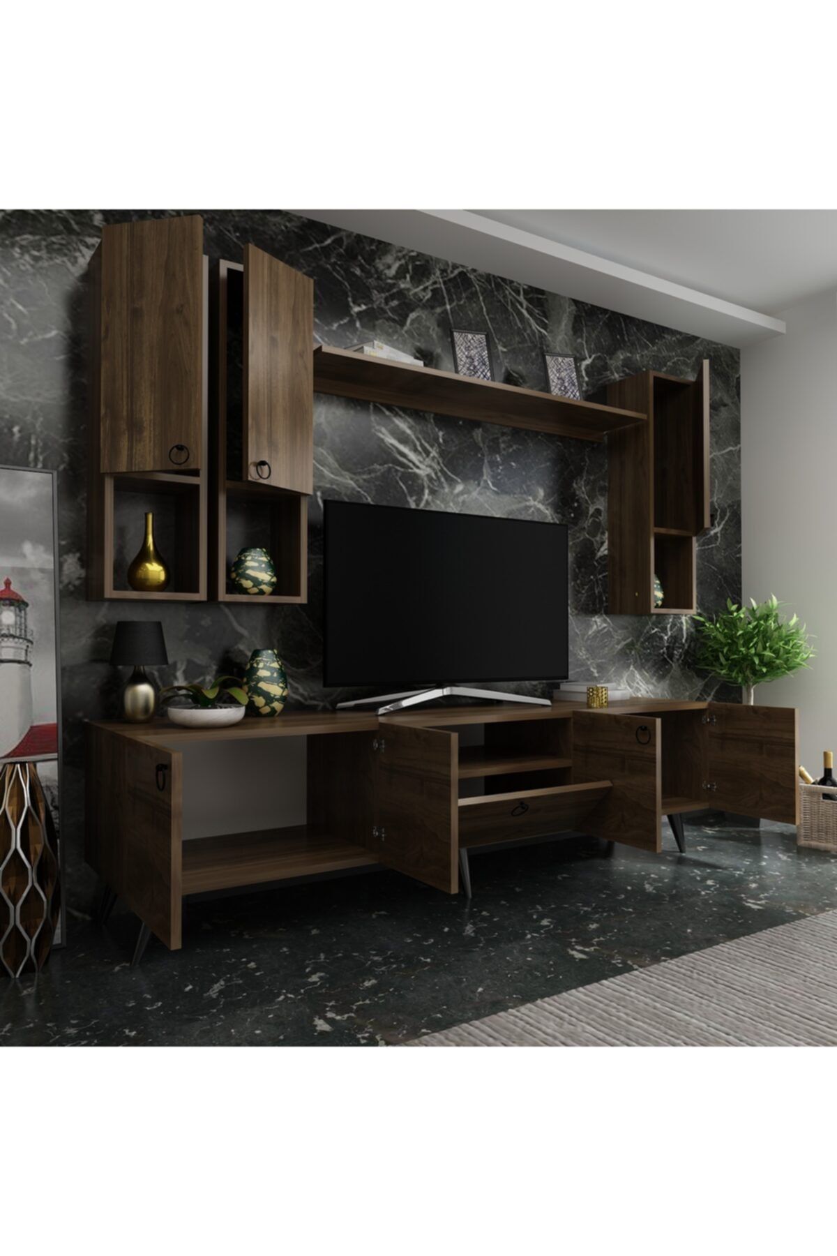 myniture festival tv unitesi q3024 2 ceviz fiyati yorumlari trendyol