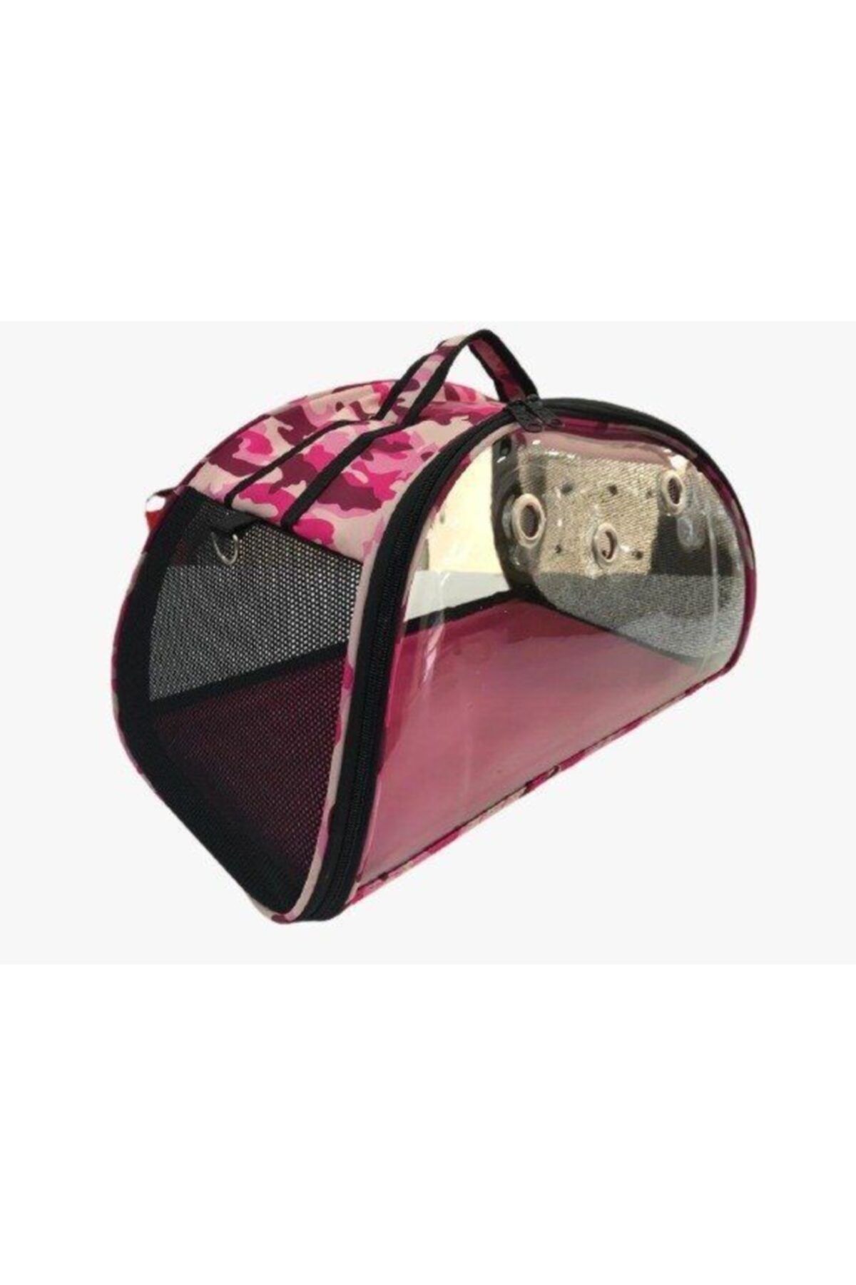 Petzanya Petpretty Pembe Leopar Desenli Şeffaf Çanta
