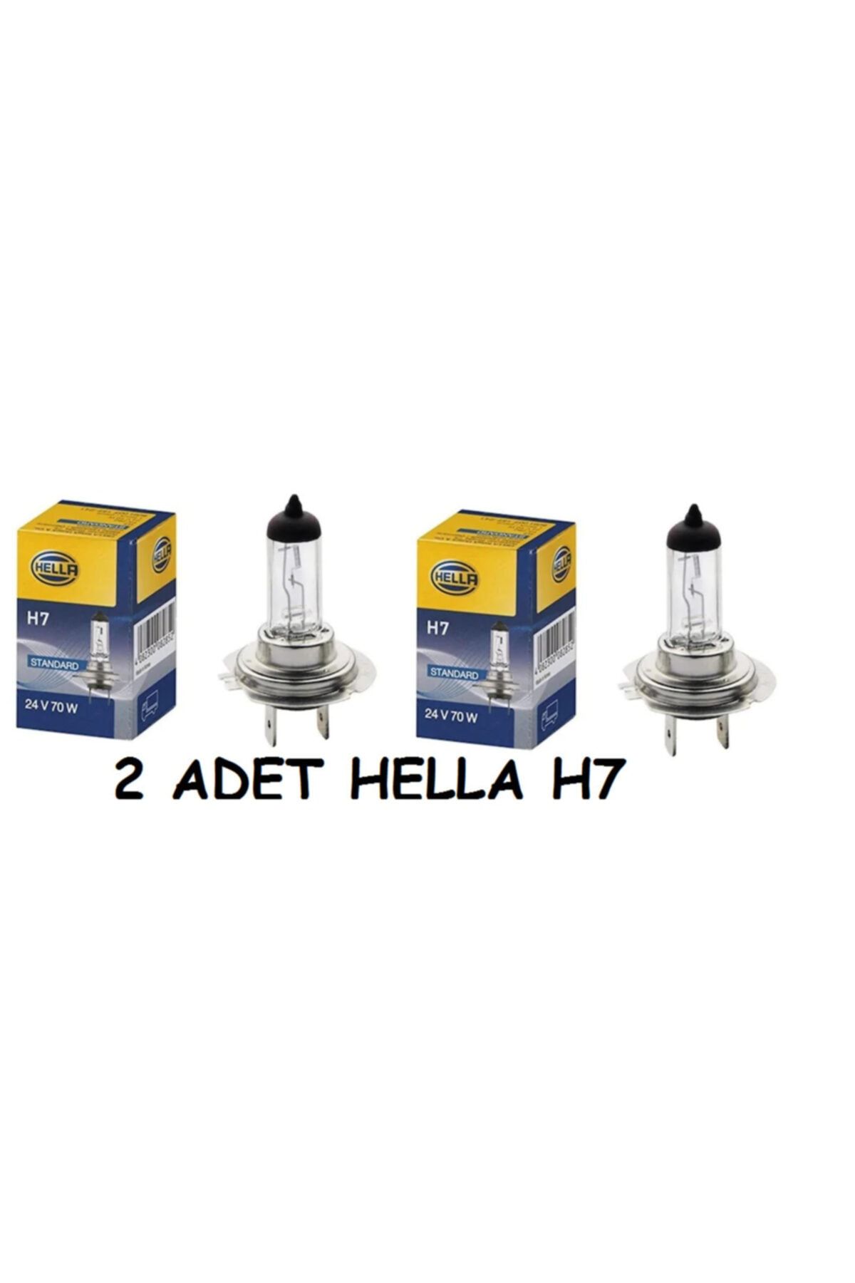 Hella 2 Adet H7 Ampul 24 Volt Far & Sis Ampulü 70 Watt