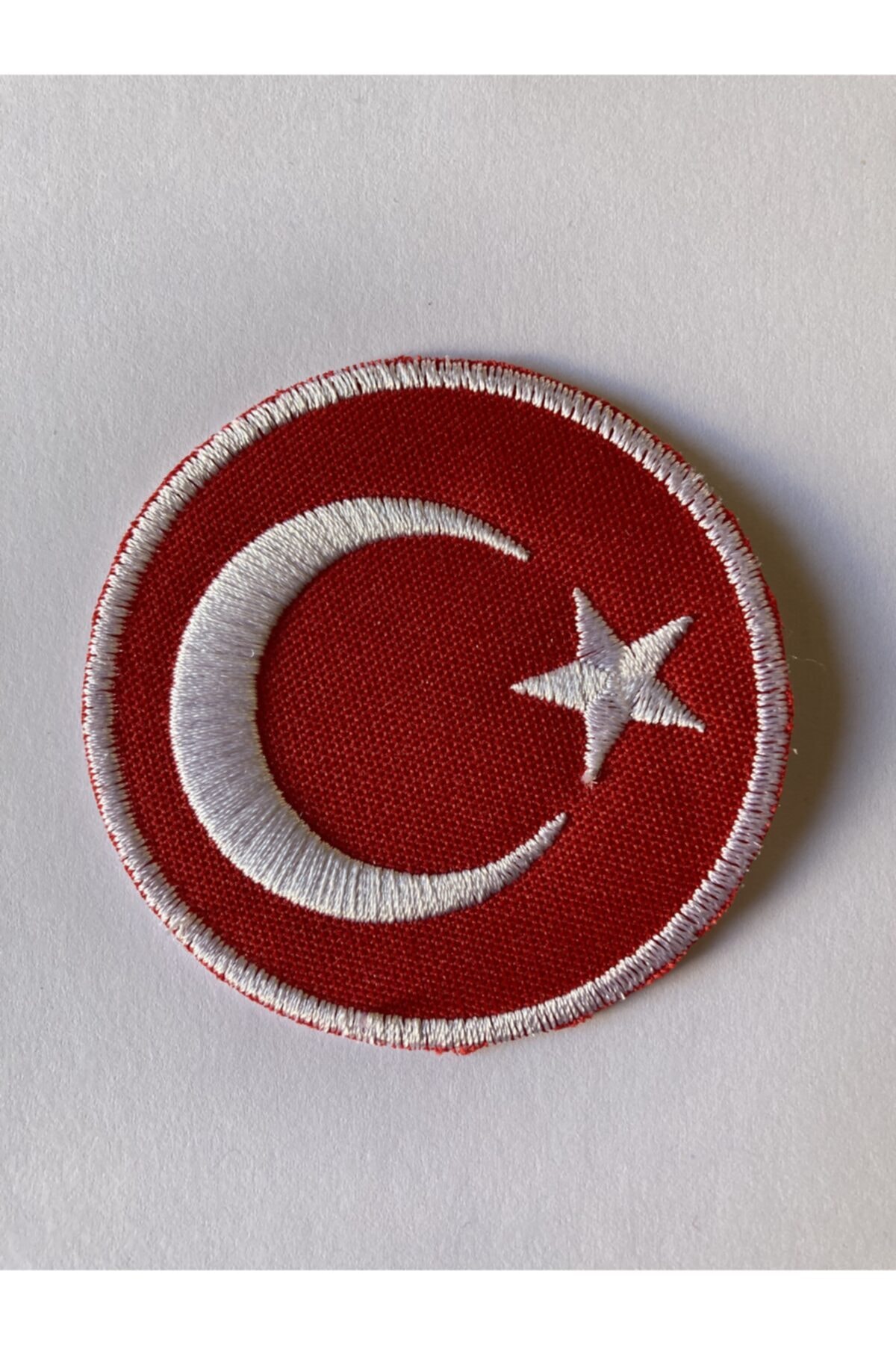 StüdyoÜmitTişört Türk Bayrağı Bayrak 6,5 Cm. X 6,5 Cm. Yuvarlak Logo-2 Arma Patch Peç Ve Kot Yaması