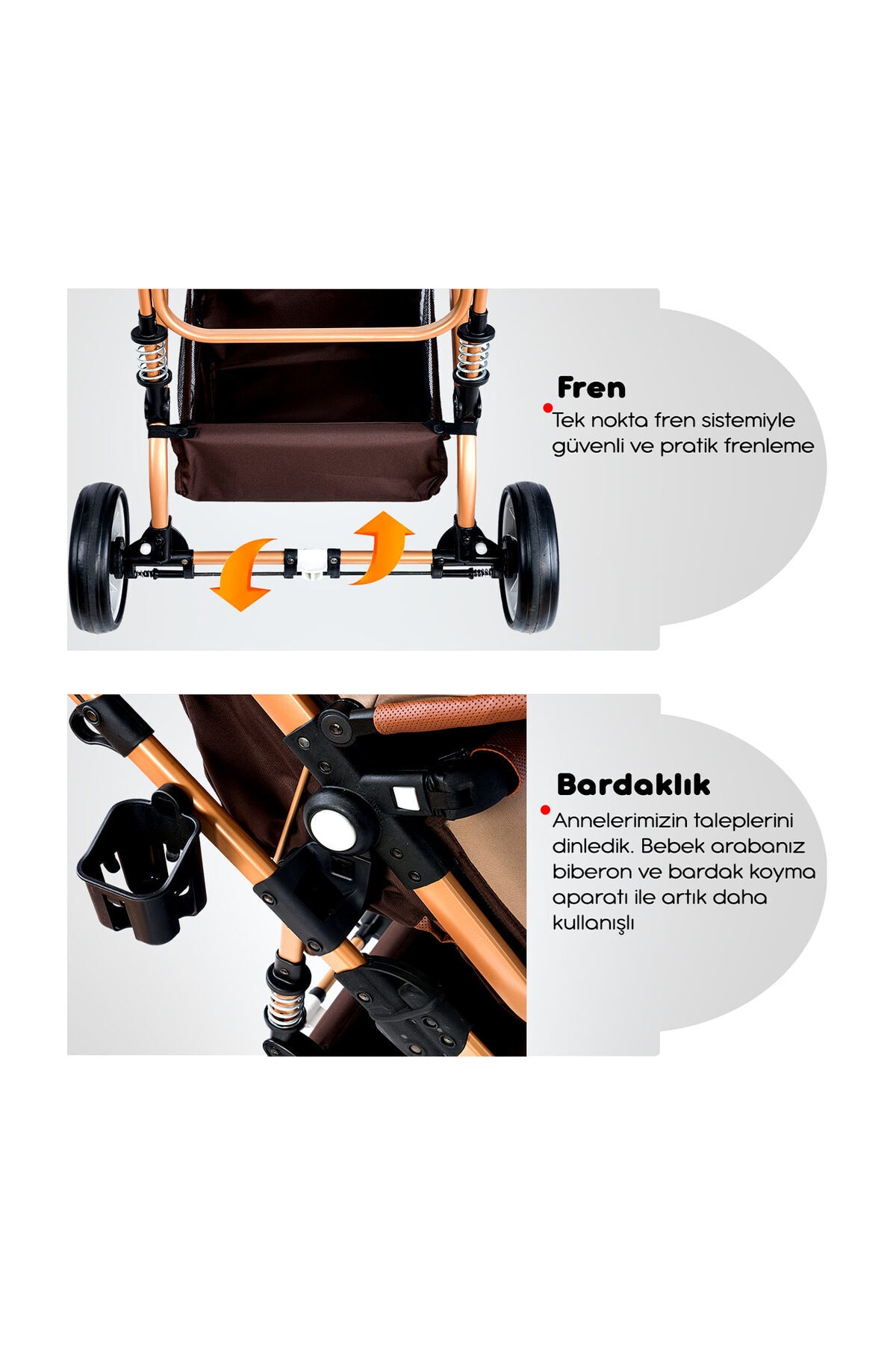 کالسکه کودک سیستم مسافرتی پاریس Bh-945 با کمک فنر