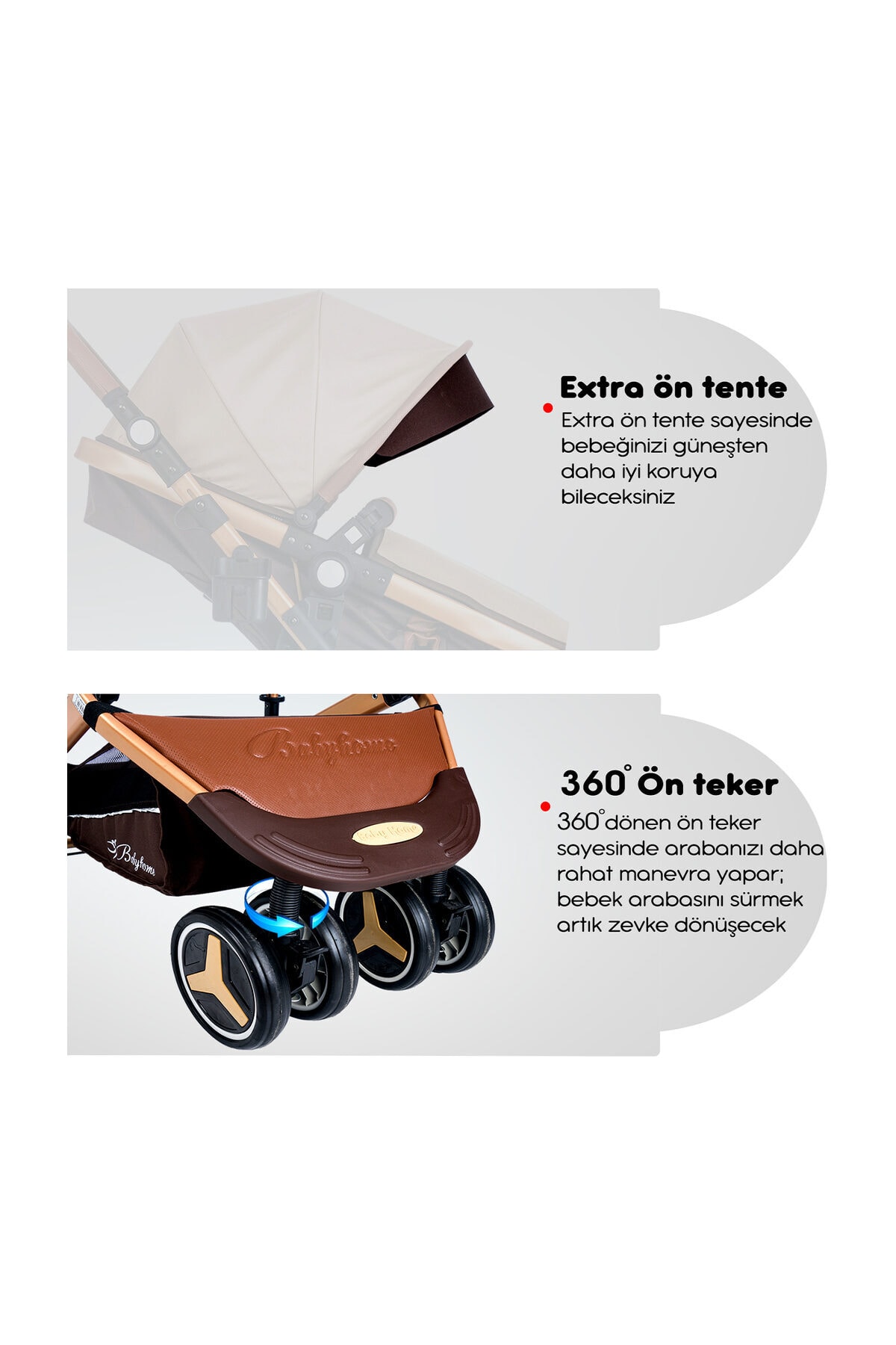 کالسکه کودک سیستم مسافرتی پاریس Bh-945 با کمک فنر