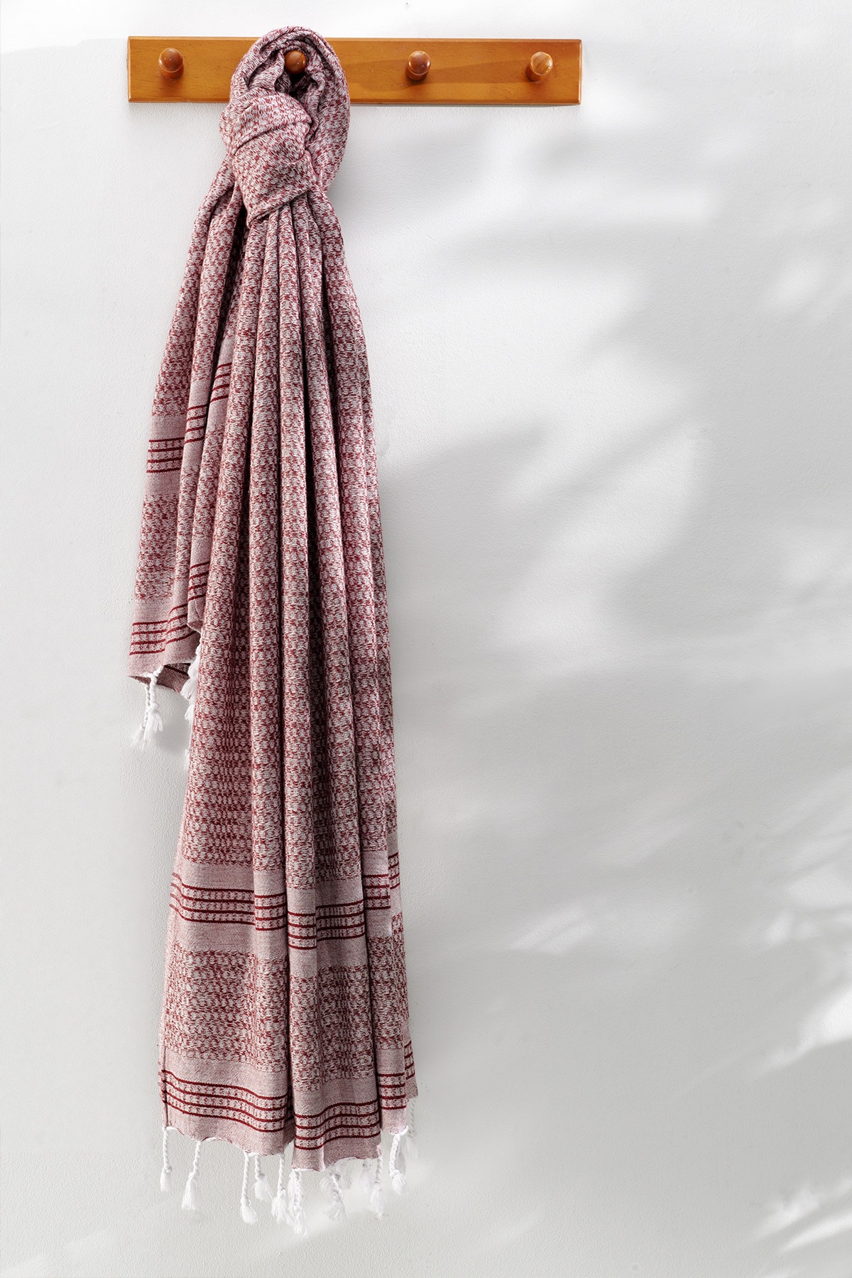 DENIZLI CONCEPT Bordo Linen Peştamal