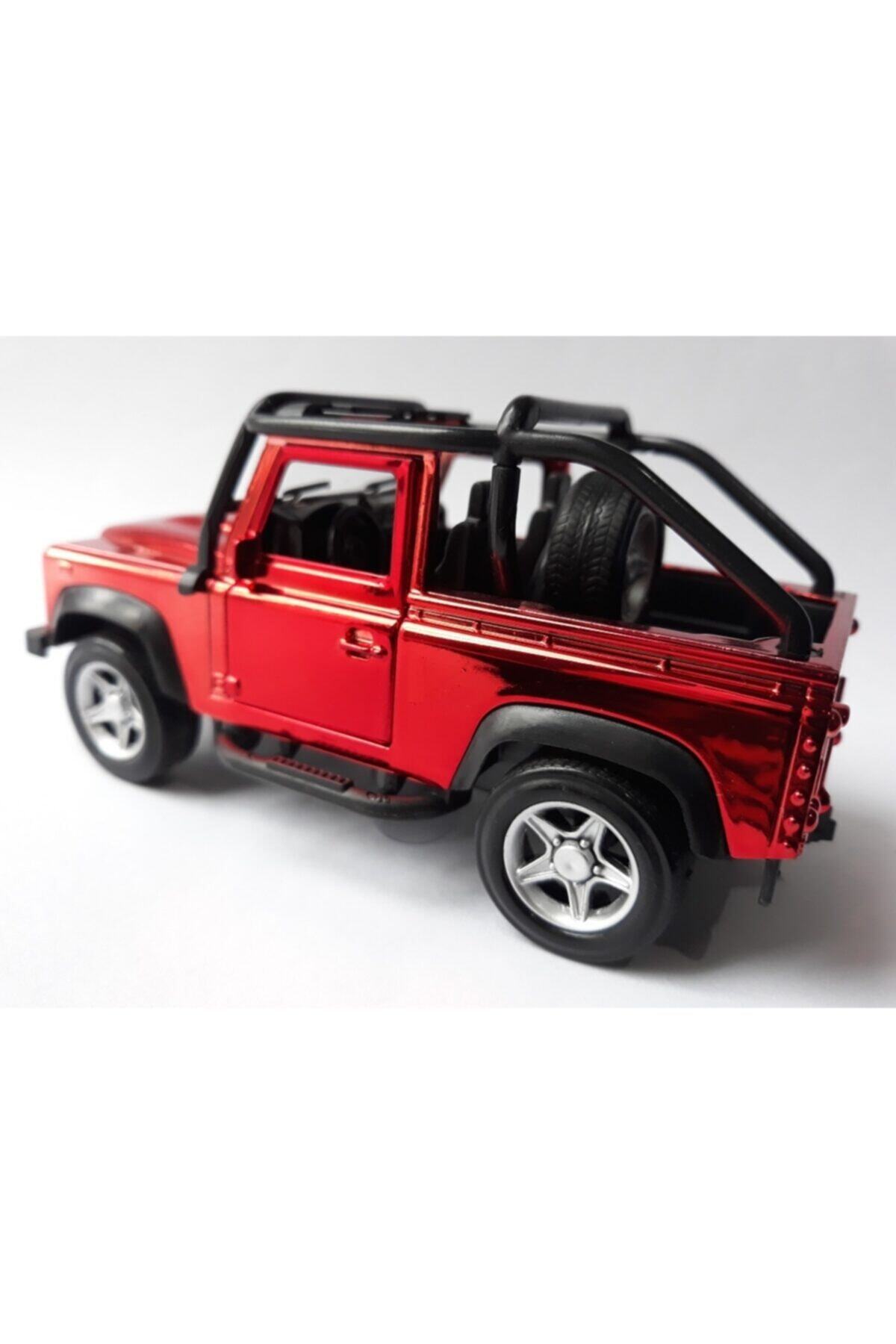 Diecast Models Jeep Wrangler Rubıcon Tarzı Metal Jip Zenon Far Kapı Açlr Red2