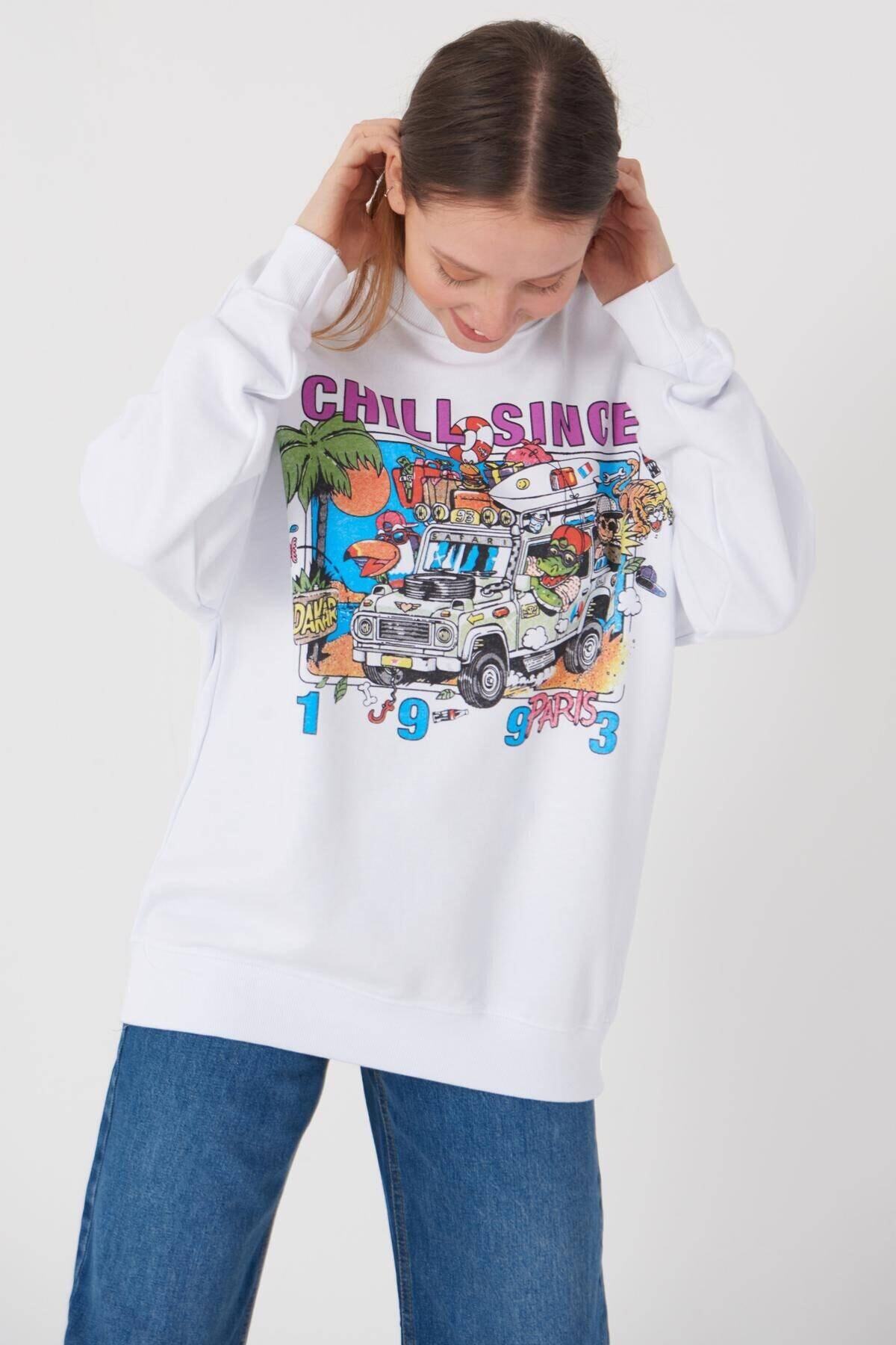 Beyaz Addax Kadin Sweatshirt Modelleri Fiyatlari Trendyol