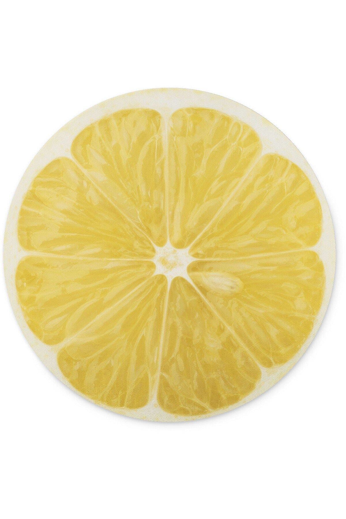 WuW Limon Dilimi Yuvarlak Mouse Pad