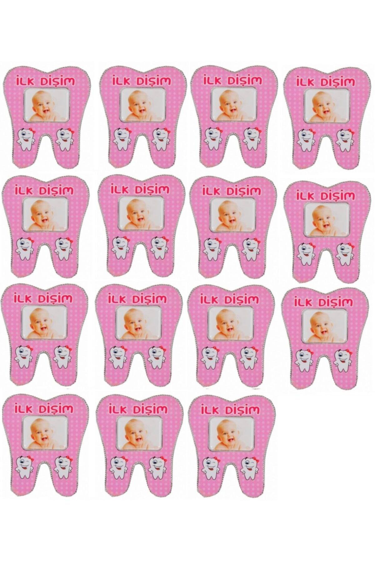 Happyland Pembe Ilk Dişim Foto Magnet Diş Şeklinde Mıknatıslı Ve Ayakta Durabilir Özellikte 8x10 Cm 15 Adet