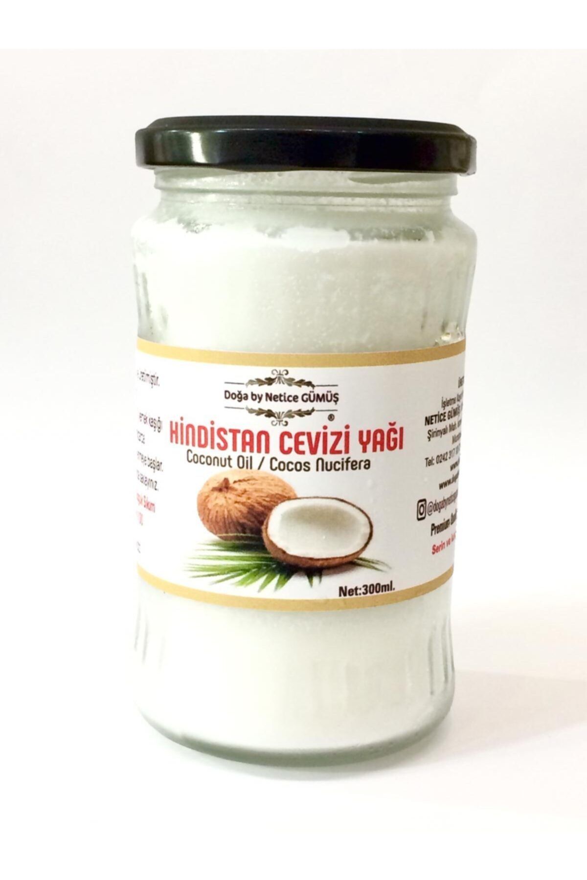 doğa by netice gümüş Hindistan Cevizi Yağı 300 ml Soğuk Sıkım Doğal Cold Pres Katkısız