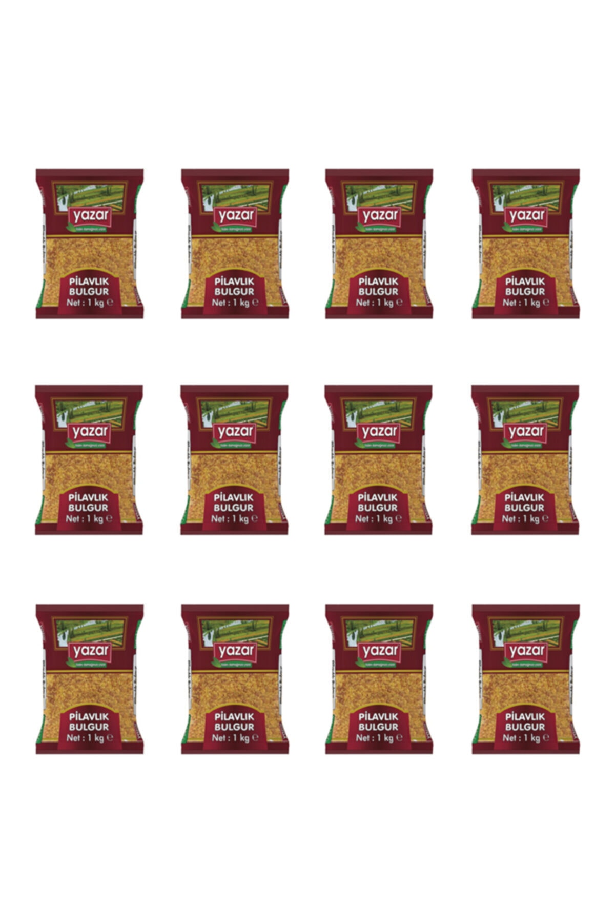 YAZAR Şehriyeli Pilavlık Bulgur 1 kg X 12 Paket