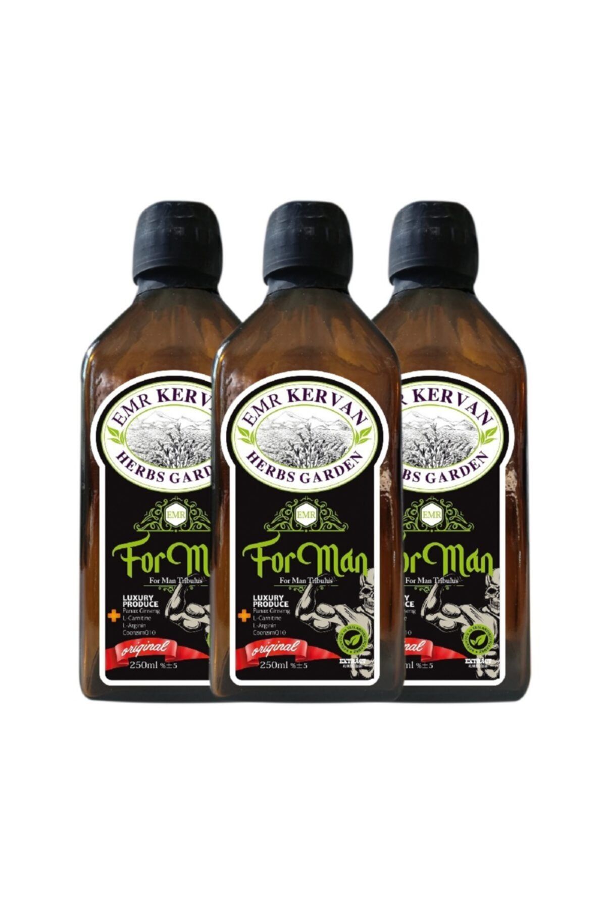 Emr Kervan Herbs Garden For Man Tribulus & Ginseng & L-arginin Ekstrakt 250 Ml X 3 Adet