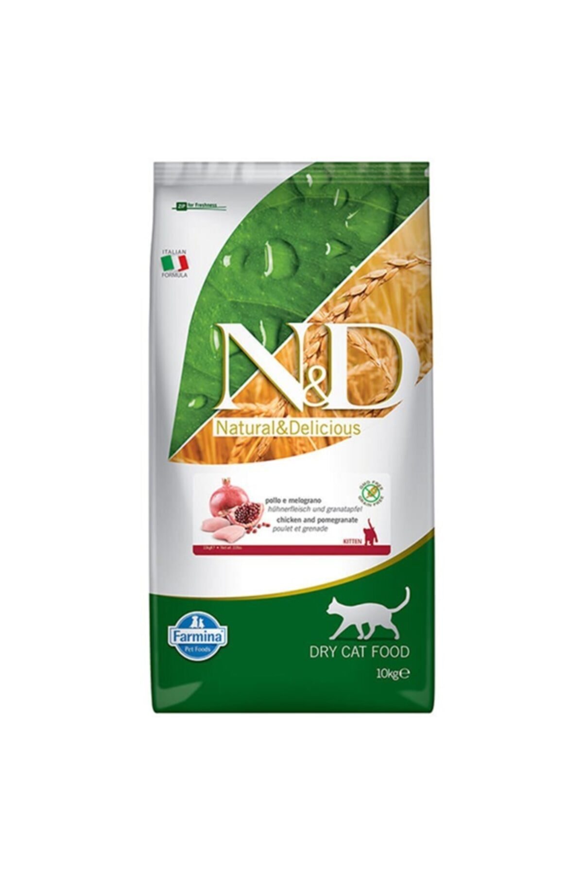 N&D Prime Kitten Tavuk Ve Narlı Tahılsız Yavru Kedi Maması 10 Kg