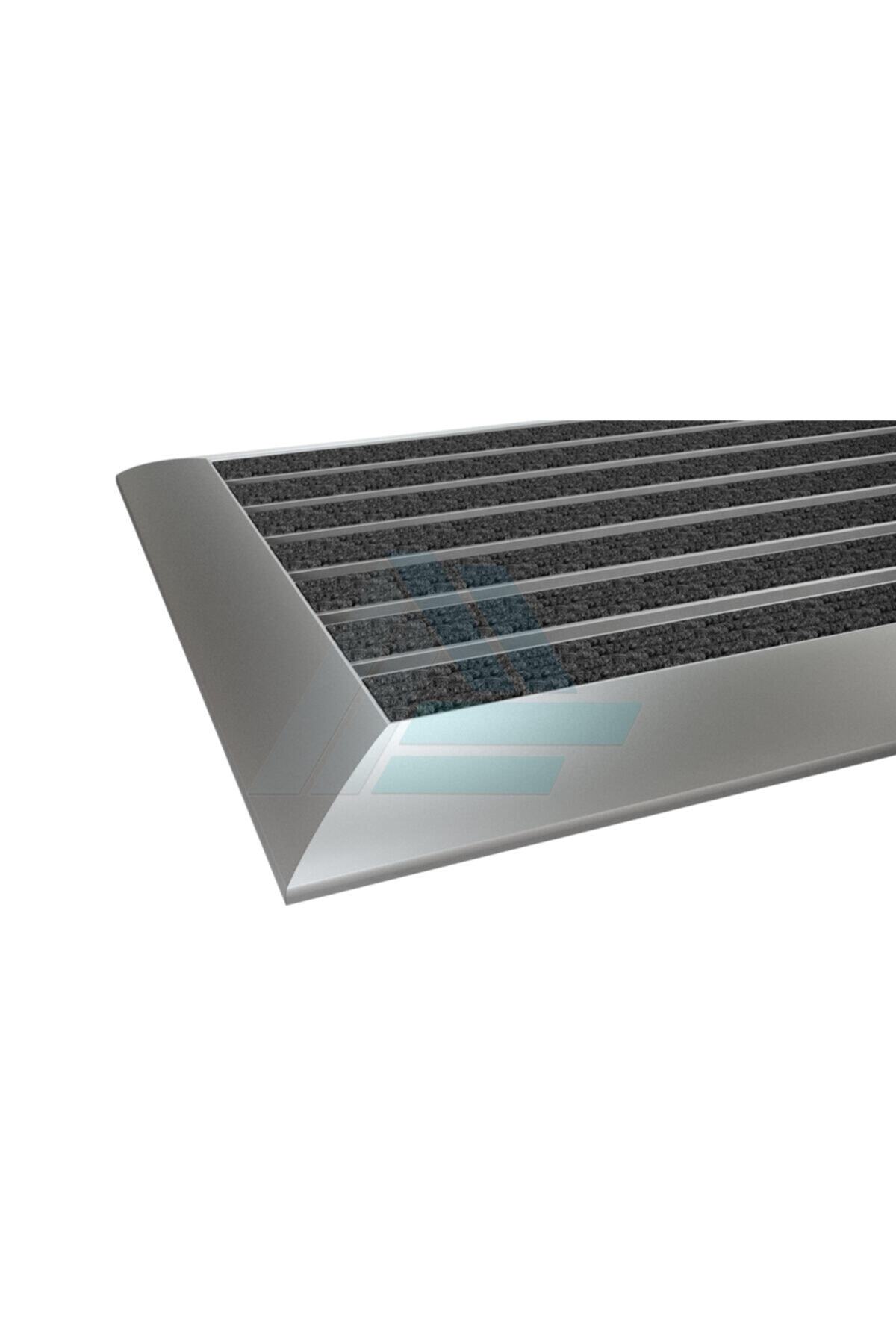 Ankadex 60x120cm Halı Yüzeyli 25mm Yükseklikte Alüminyum Paspas (renk: Gri)