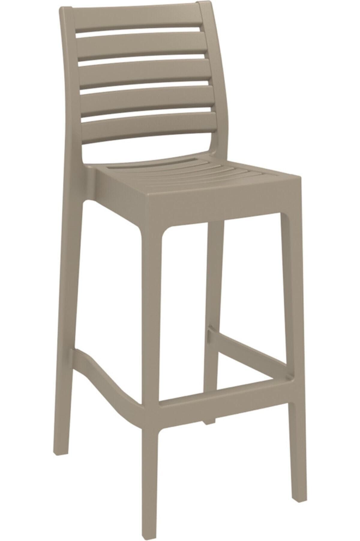 Siesta Ares Bar 75cm Sandalye Kum Gri