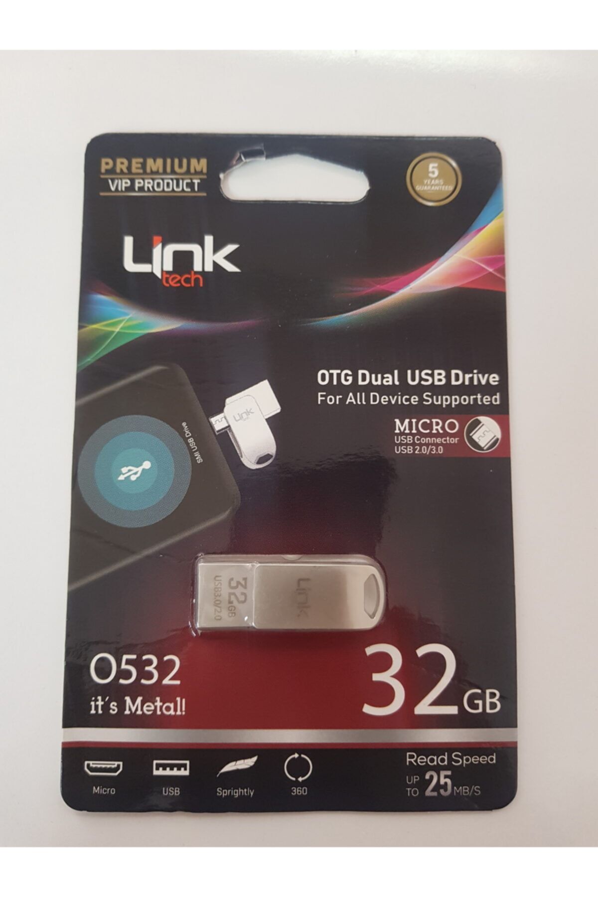 Link Tech Linktech Premıum Vıp Product Otg Dual Usb Drive Micro Usb Bellek 25mb/s