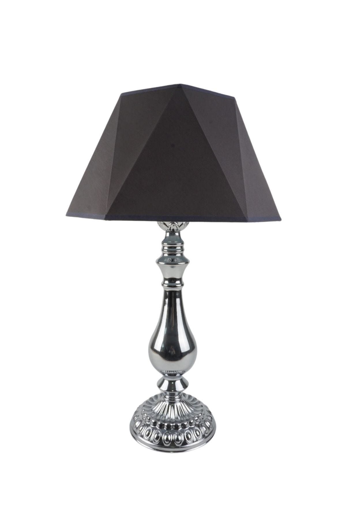 Vinner Krom Nikel Kaplama Burgulu Metal Modern Abajur Prizma Başlık - Grey