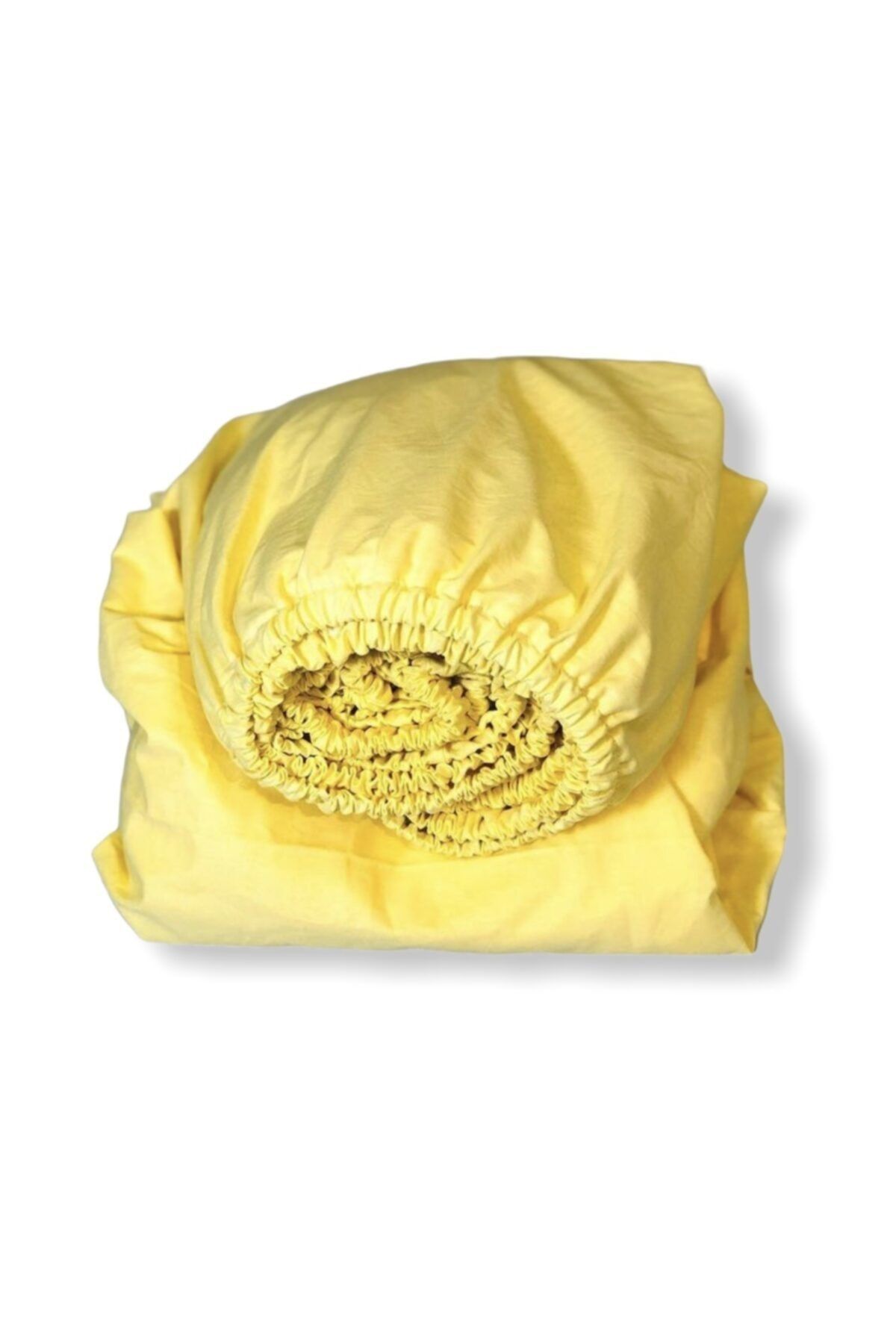 Bebek Özel Pamuklu Bebek Ve Çocuk Lastikli Çarşaf Sarı 60x120