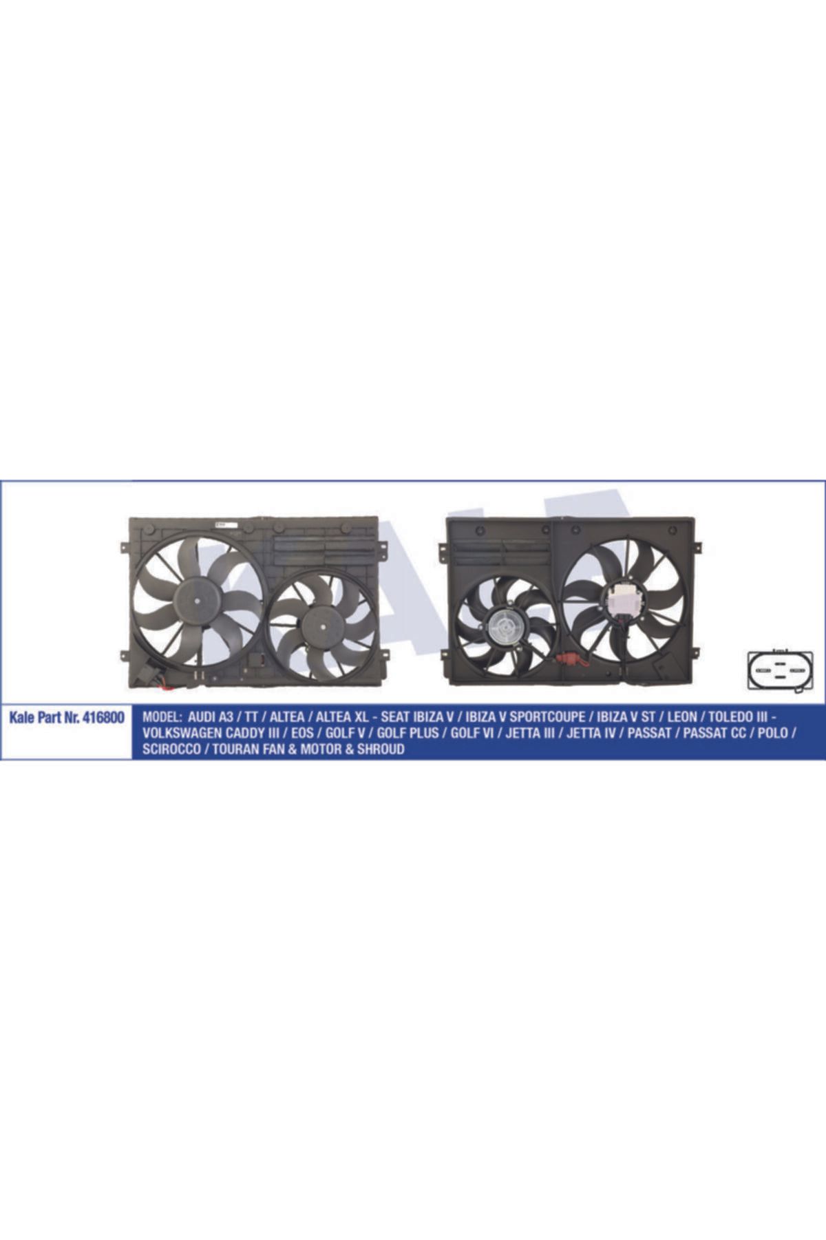Universal Cıft Fan Motoru+davlumbaz Komple (300 / 200w 360 / 295mm) A3 Tt
