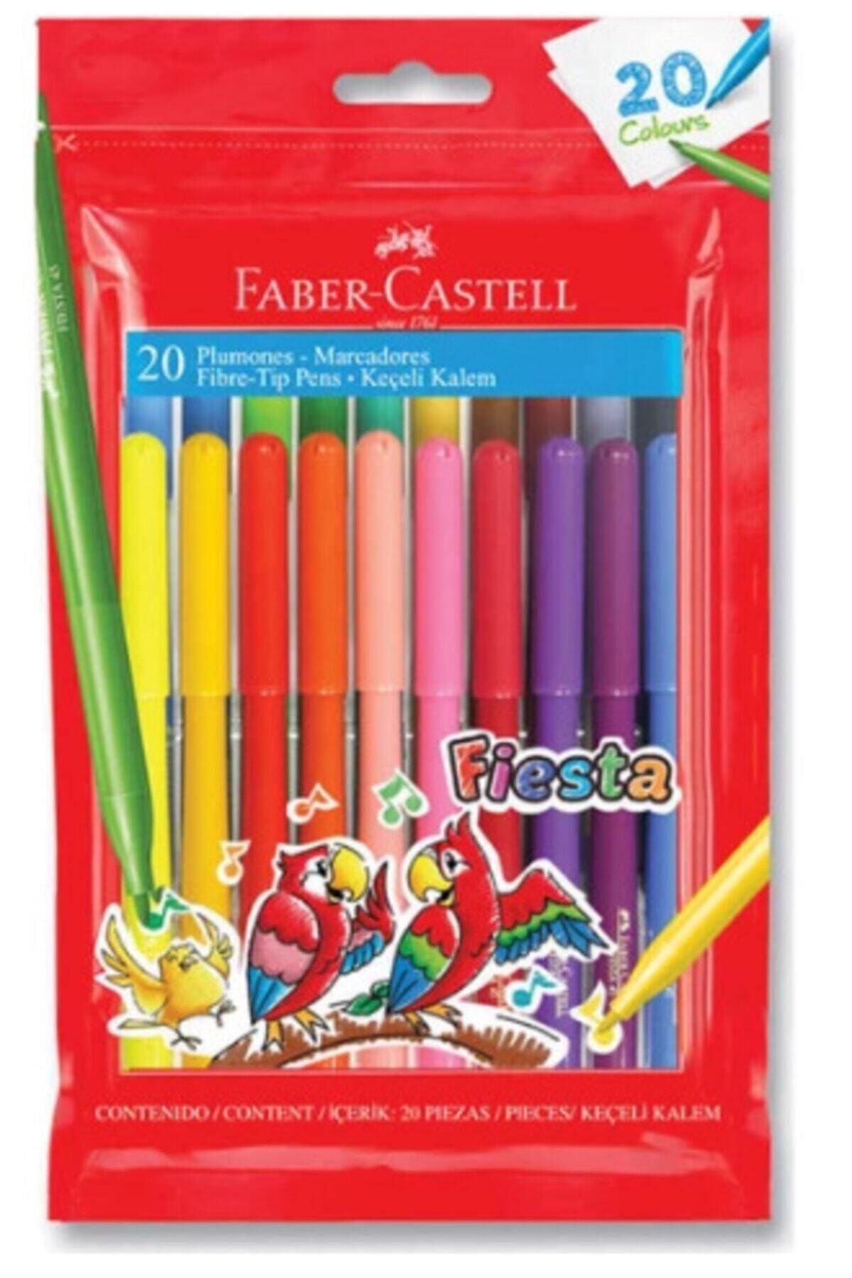 Faber Castell Fiesta Keçeli Boya Kalemi 20'li