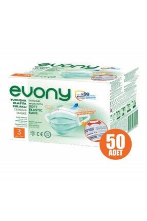 3 Katlı Filtreli Burun Telli Cerrahi Maske 50\\\\\\\\\\\\\\\'li Paket Yumuşak Elastik Kulaklı Image 0