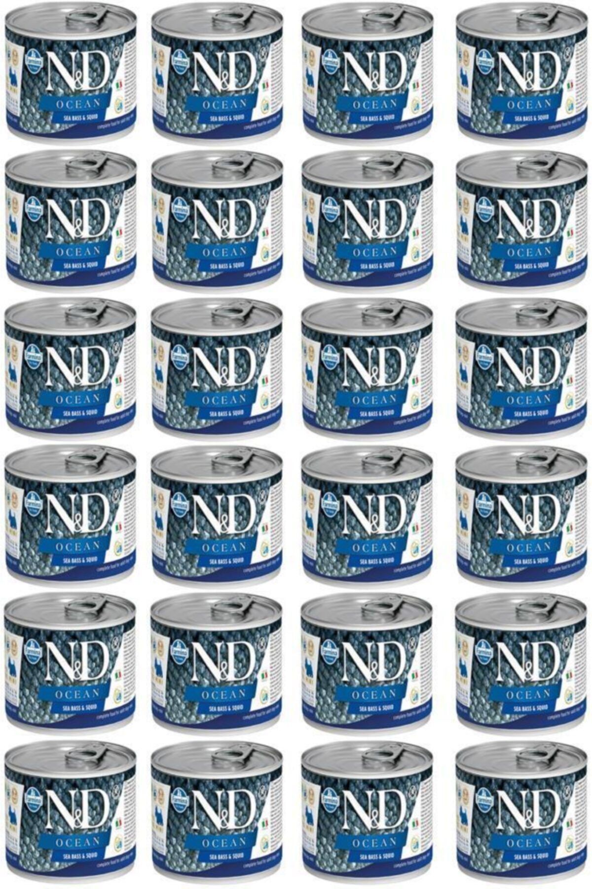 N&D Ocean Levrek Ve Mürekkep Balikli Köpek Konservesi 140 gr 24 Adet