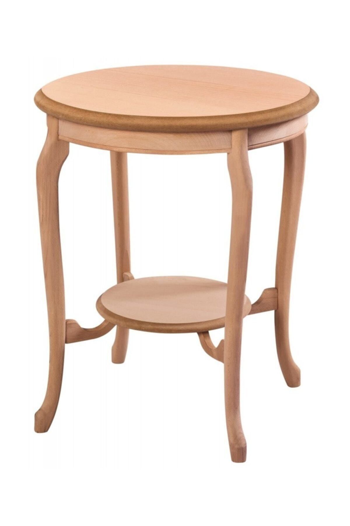 PİNE AHŞAP 60 Cm Lüx Saksılık Yan Sehpa Cilasız Ham Ahşap 6554