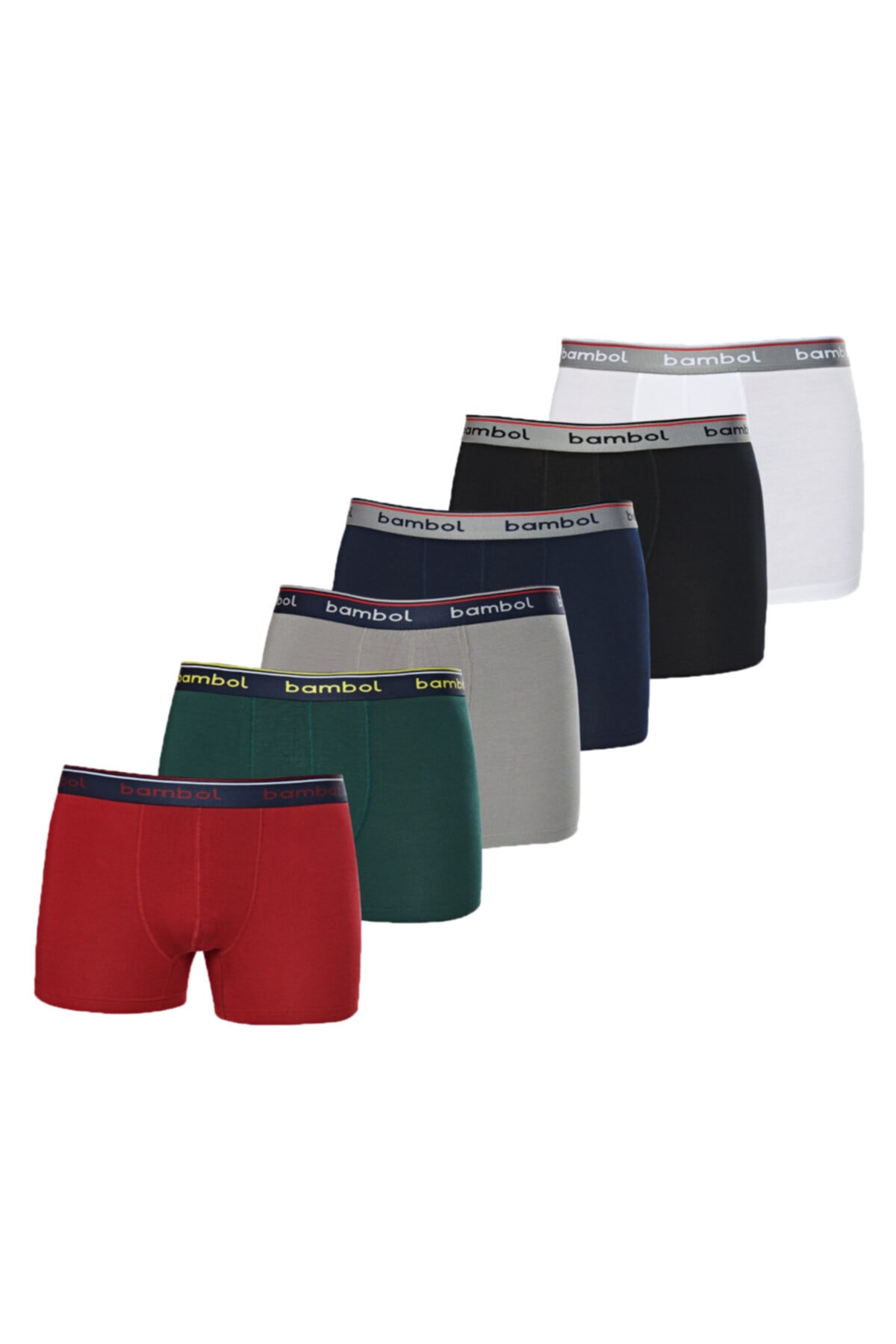 bambol Erkek Doğal Bambu Kumaş Anti Bakteriyel Boxer Şort 6lı Set