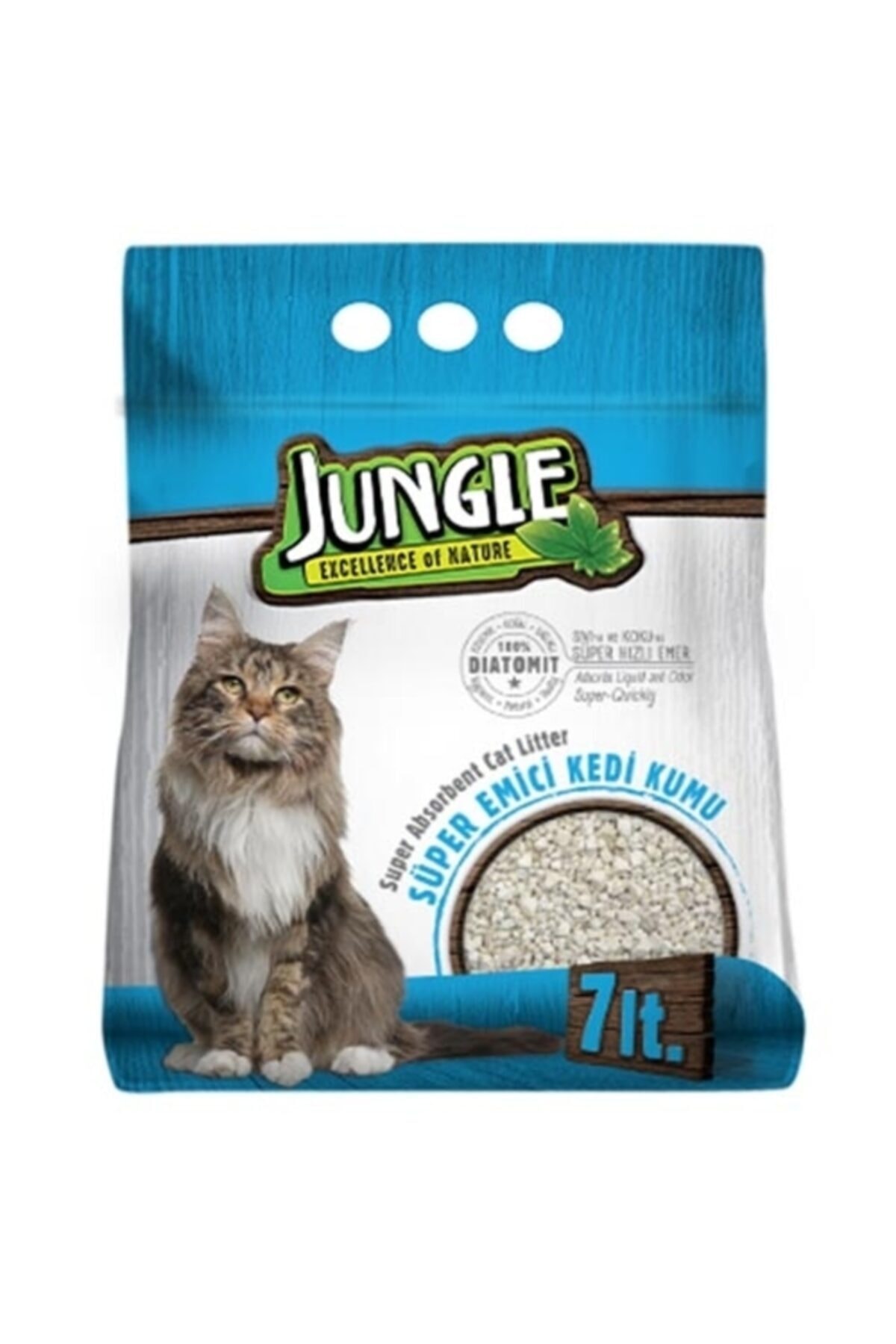 Jungle Diatomit Süper Emici Kedi Kumu 7 lt