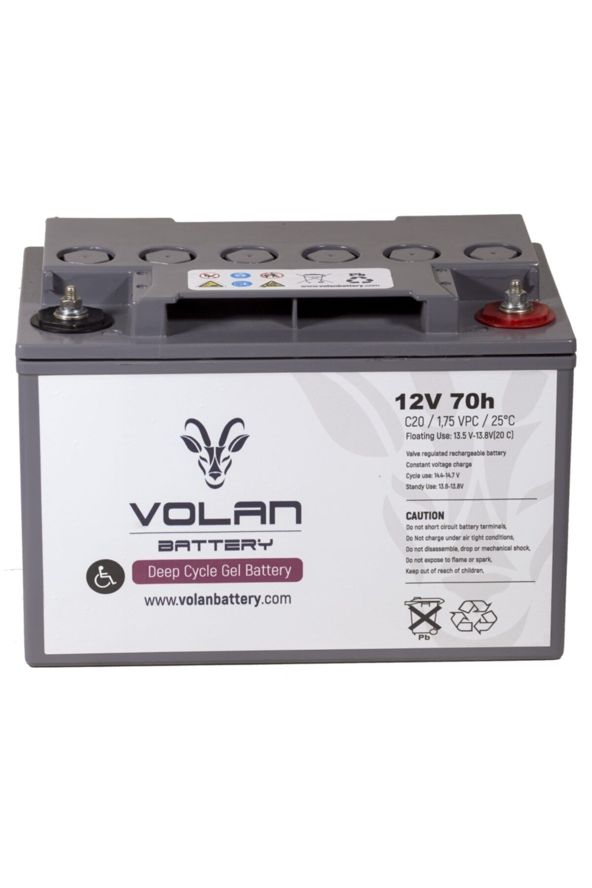 Volan Battery 12 Volt 65 Amper Engelli Aracı Aküsü