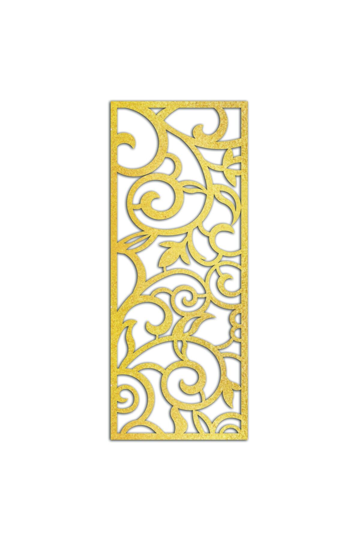 Liar Dekor Liar Ahşap Seperatör (Paravan) - KSP-208 - (18 mm) - (85 cm x 210 cm) - (Gold)