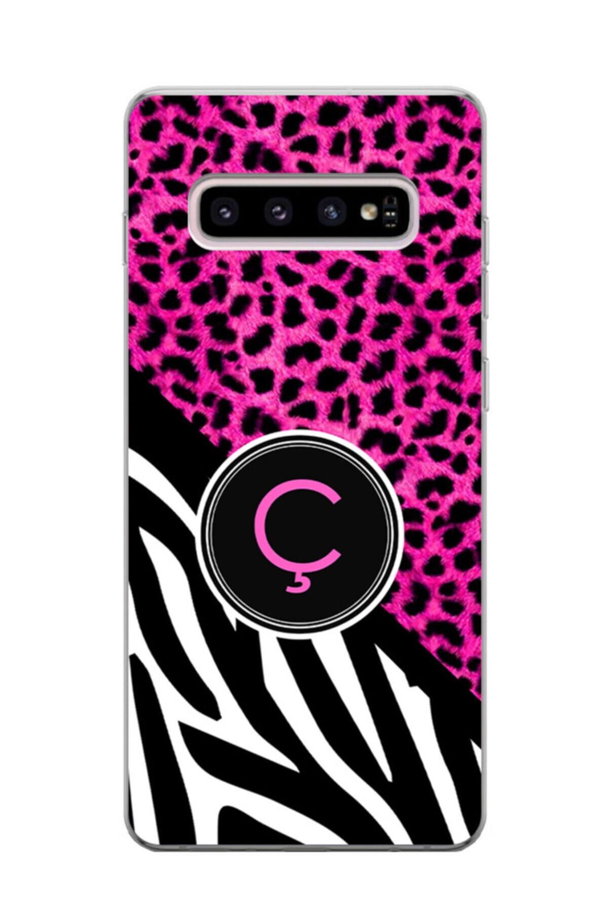 Dafhi Aksesuar Samsung Galaxy S10 Plus Mor Leopar C Harfi Seffaf Telefon Kilifi Fiyati Yorumlari Trendyol