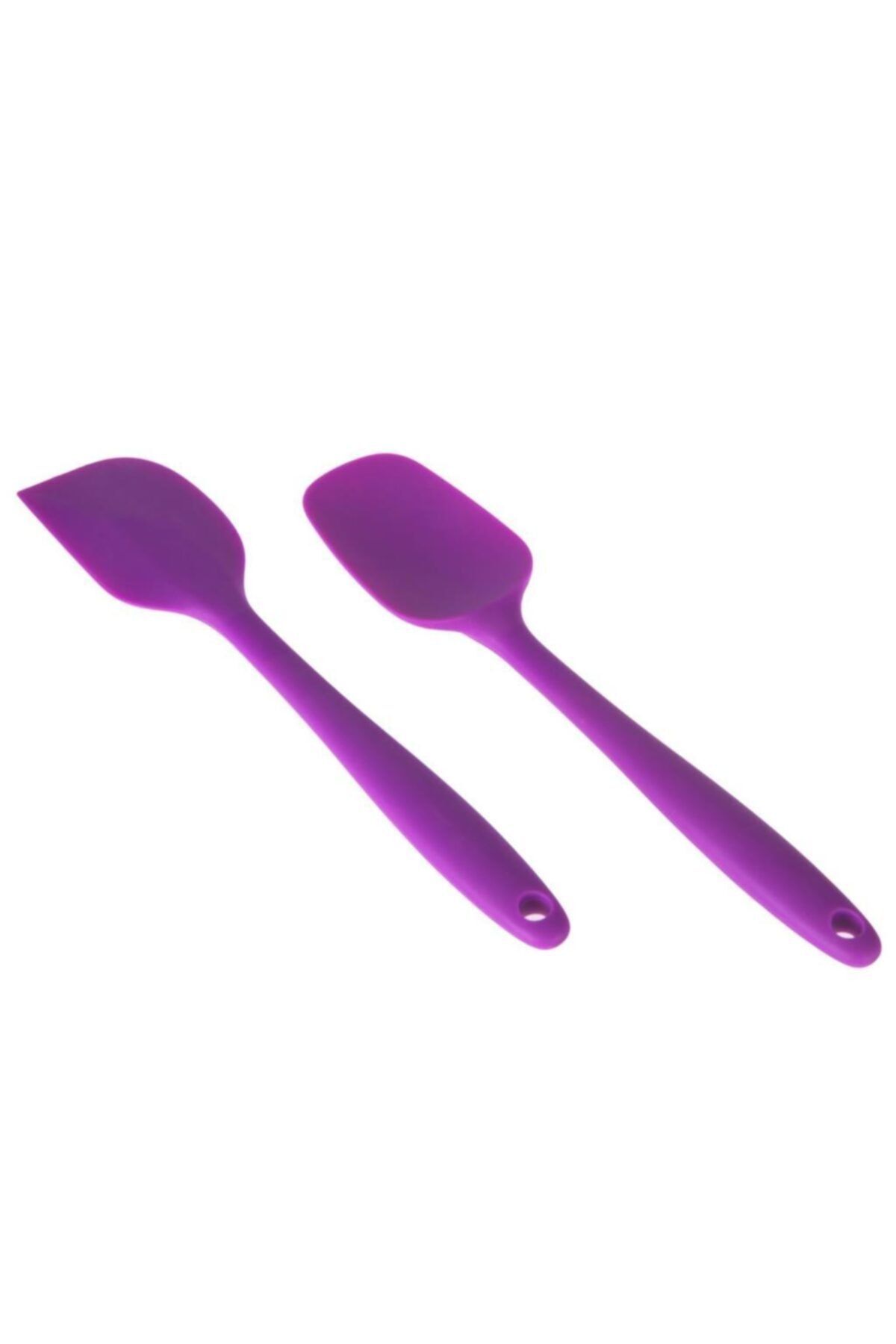 DenurHome 2'li Silikon Kaşık Spatula Seti Mor 27,5 Cm